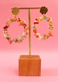 Multicolored donut earrings