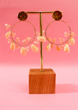 Sea-shell hoop earrings