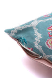 Turquoise Jaipuri Print Cushion Cover