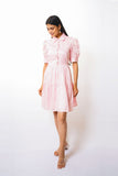 Baby Pink Cotton Mini Dress