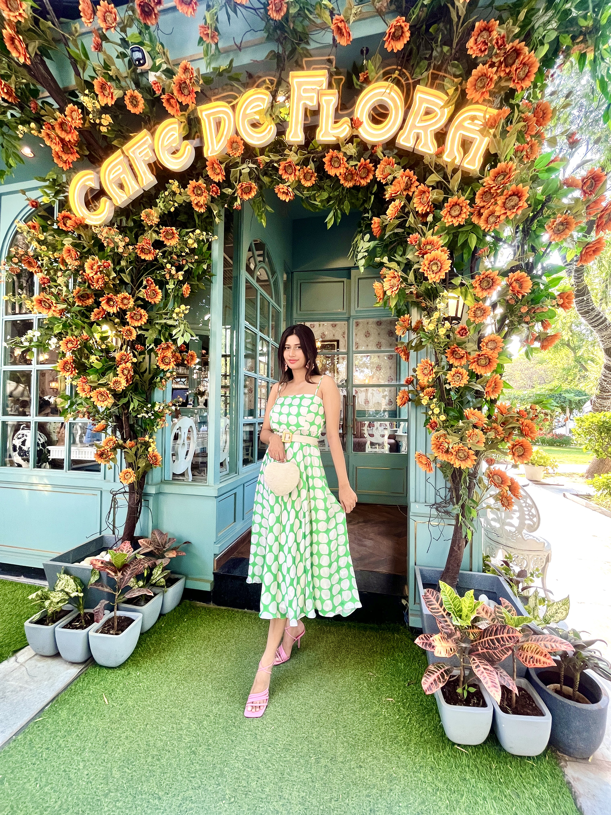 Green Polka Dot Summer Dress