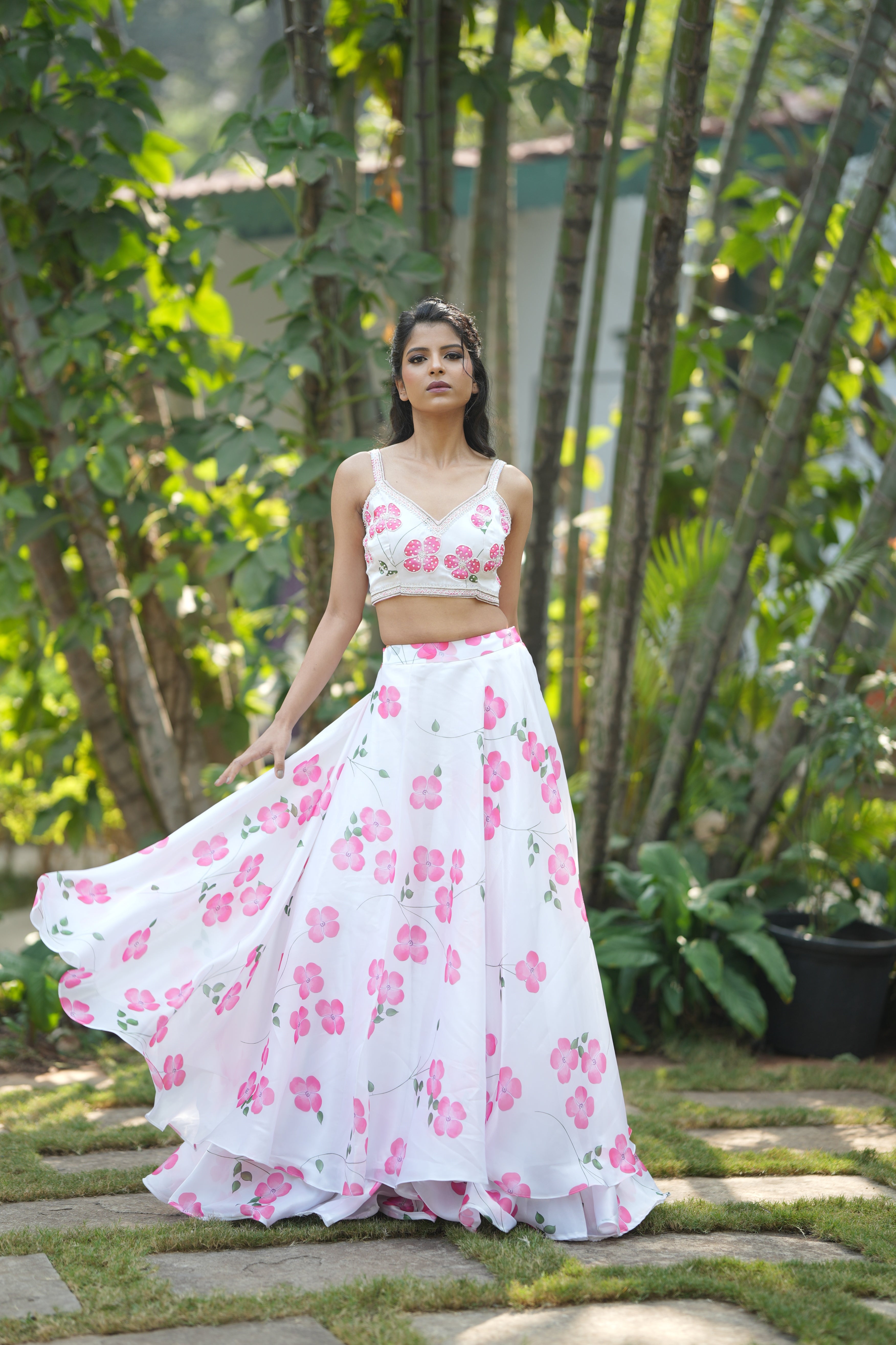 Blossom Breeze Double Layer Lehenga