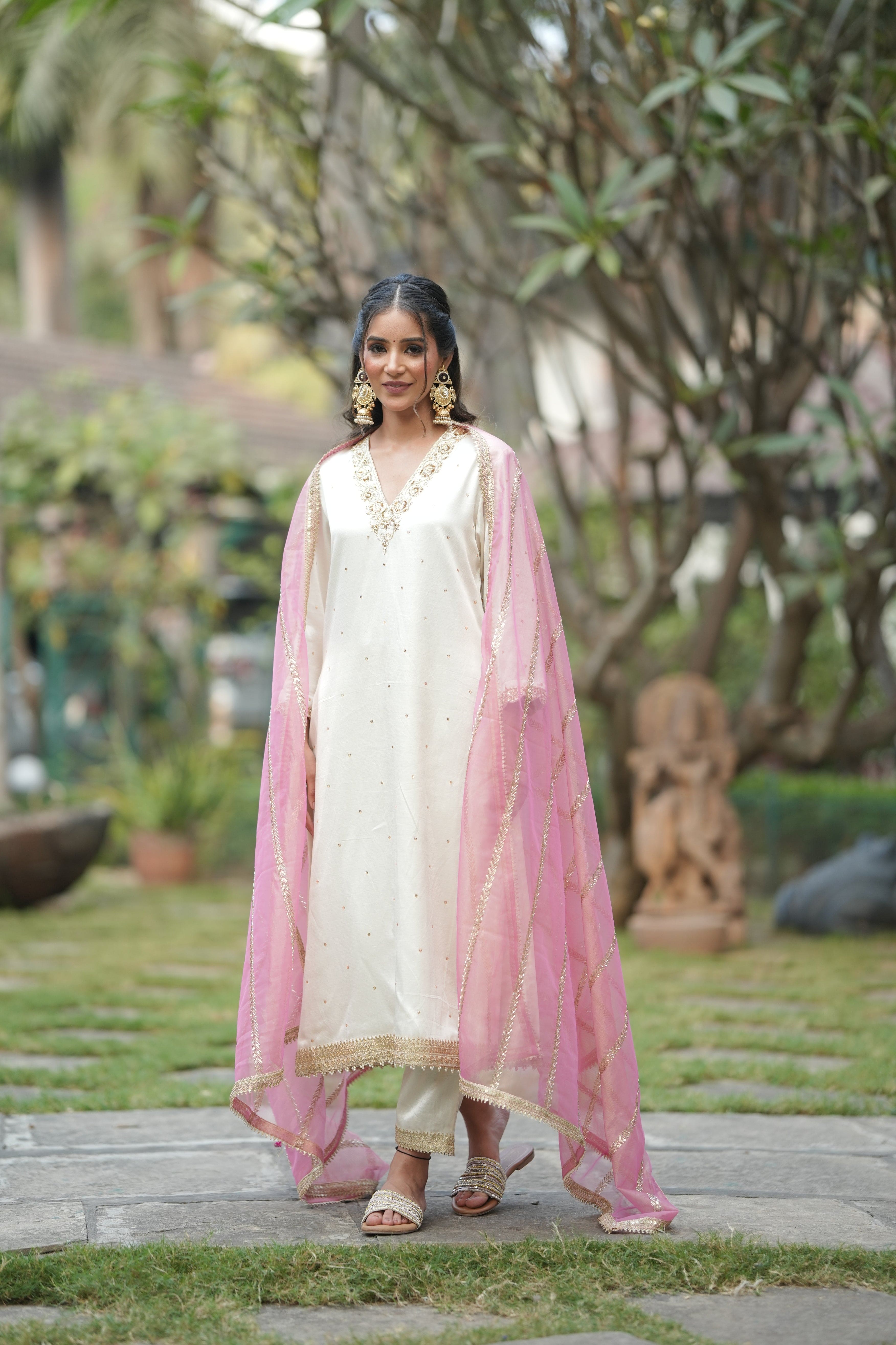 Ethereal Weave Silk Kurta Set - Event Style