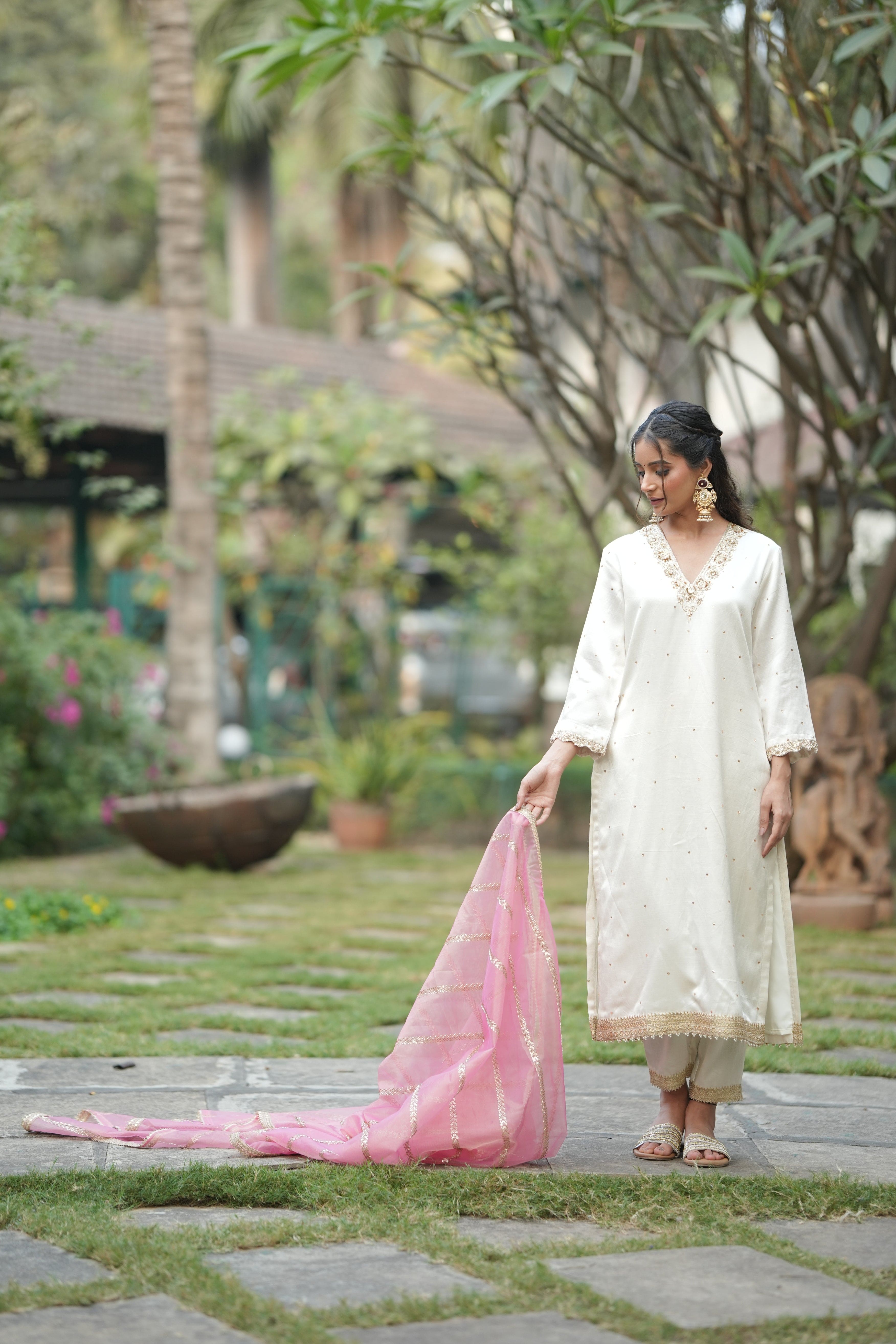 Ethereal Weave Silk Kurta Set - Event Style