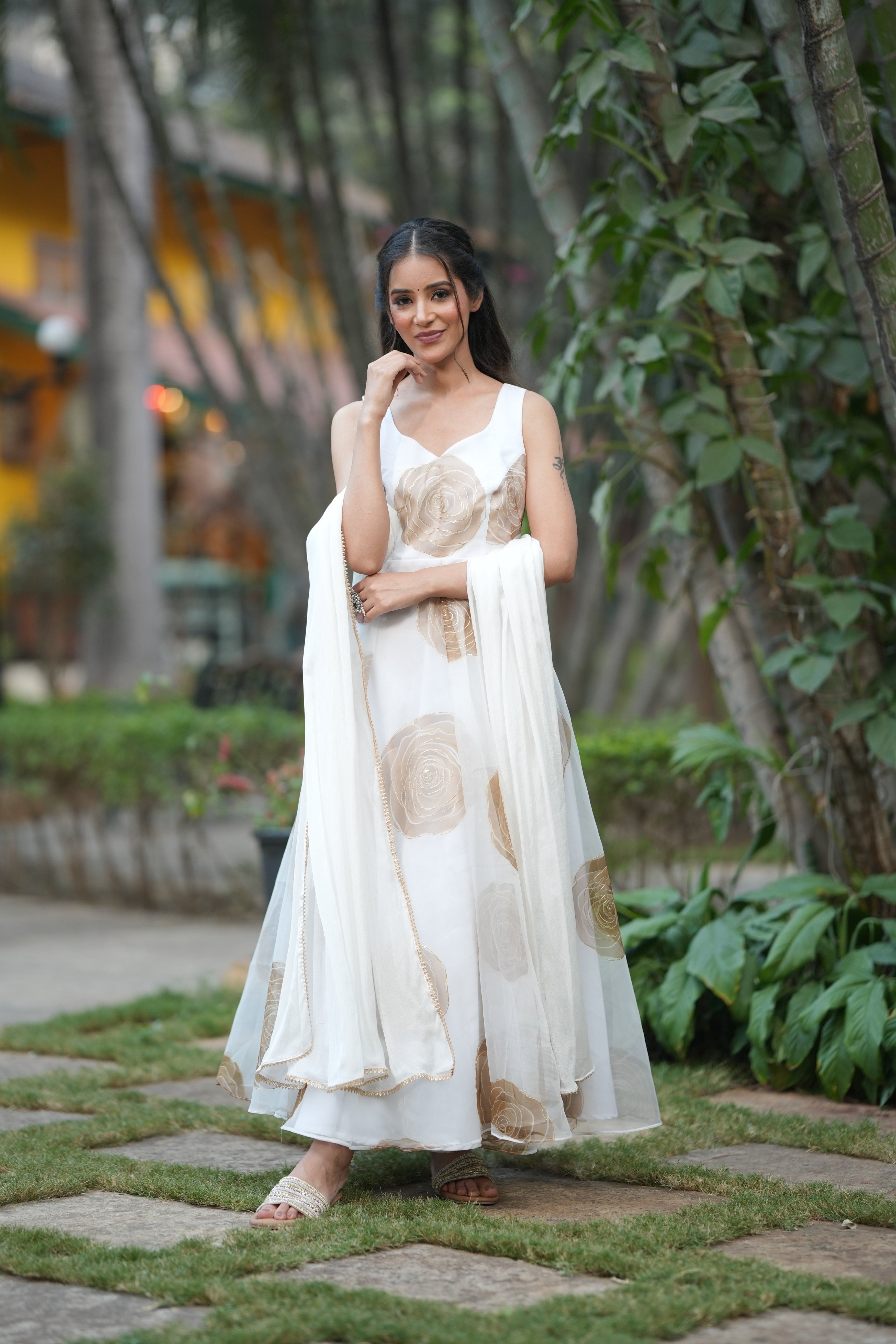 Serene Bloom Sheer Anarkali