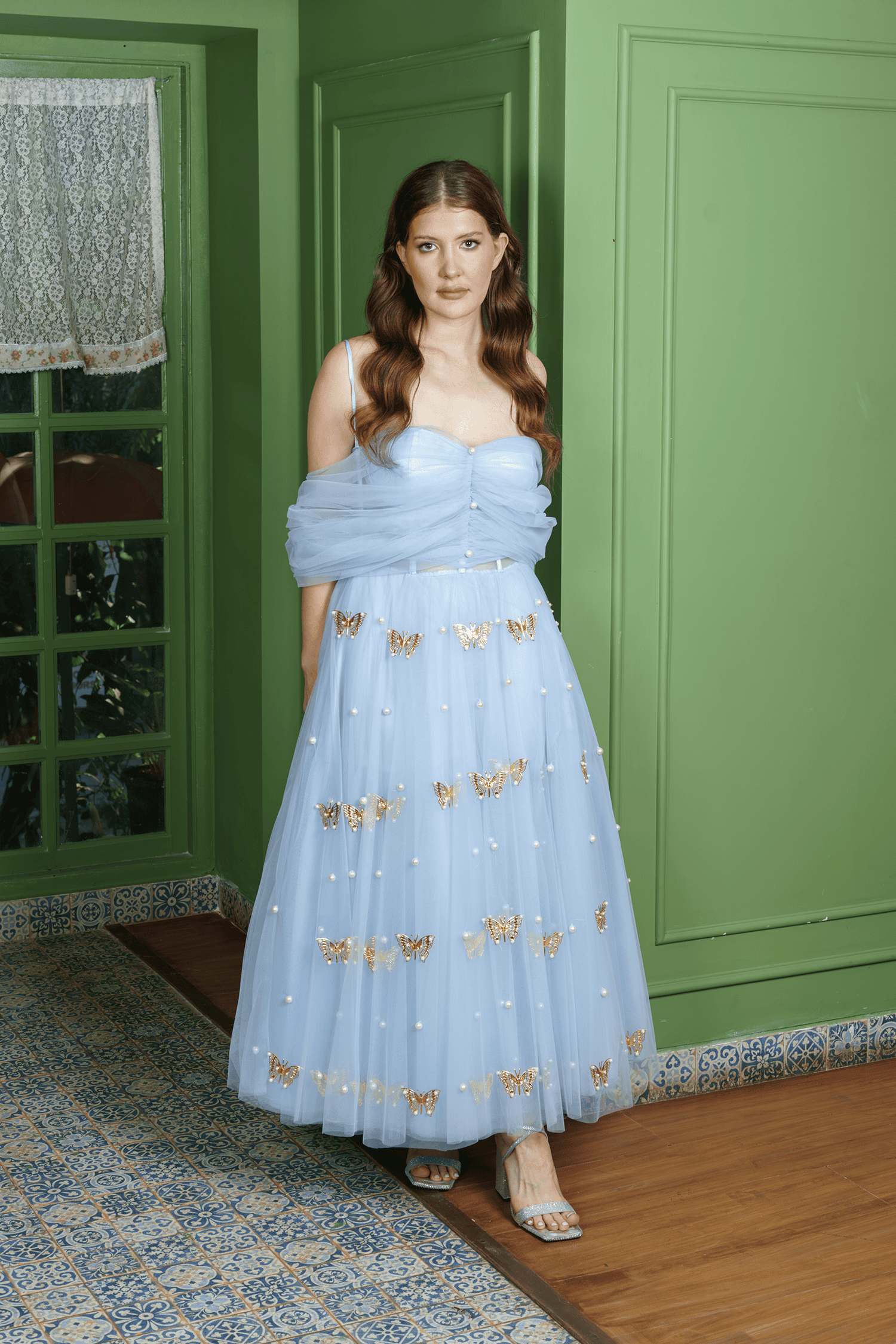 Light Blue Corset Dress - Stunning Women's Gown