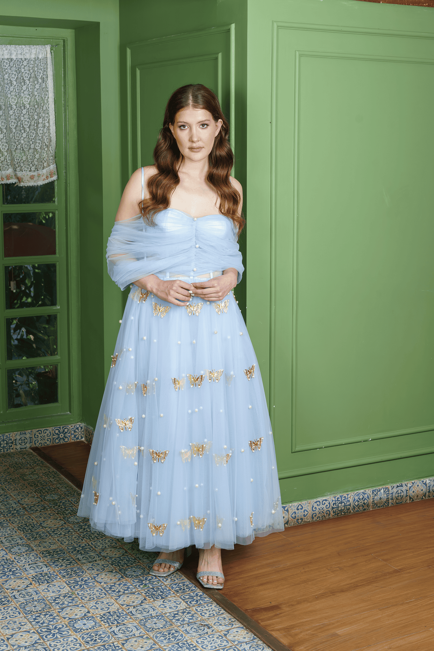 Light Blue Corset Dress - Stunning Women's Gown