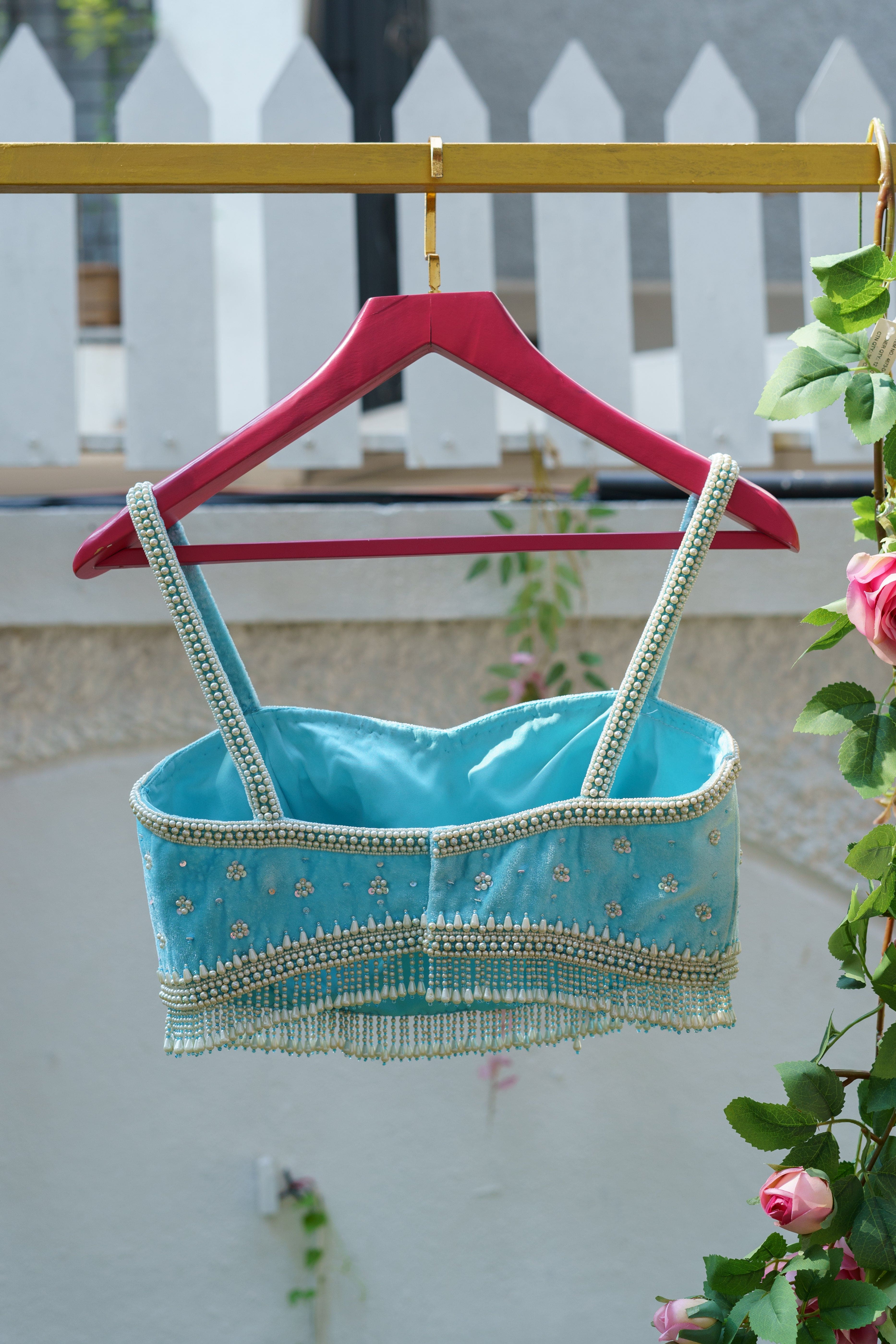 Serene Sky Pearl Blouse