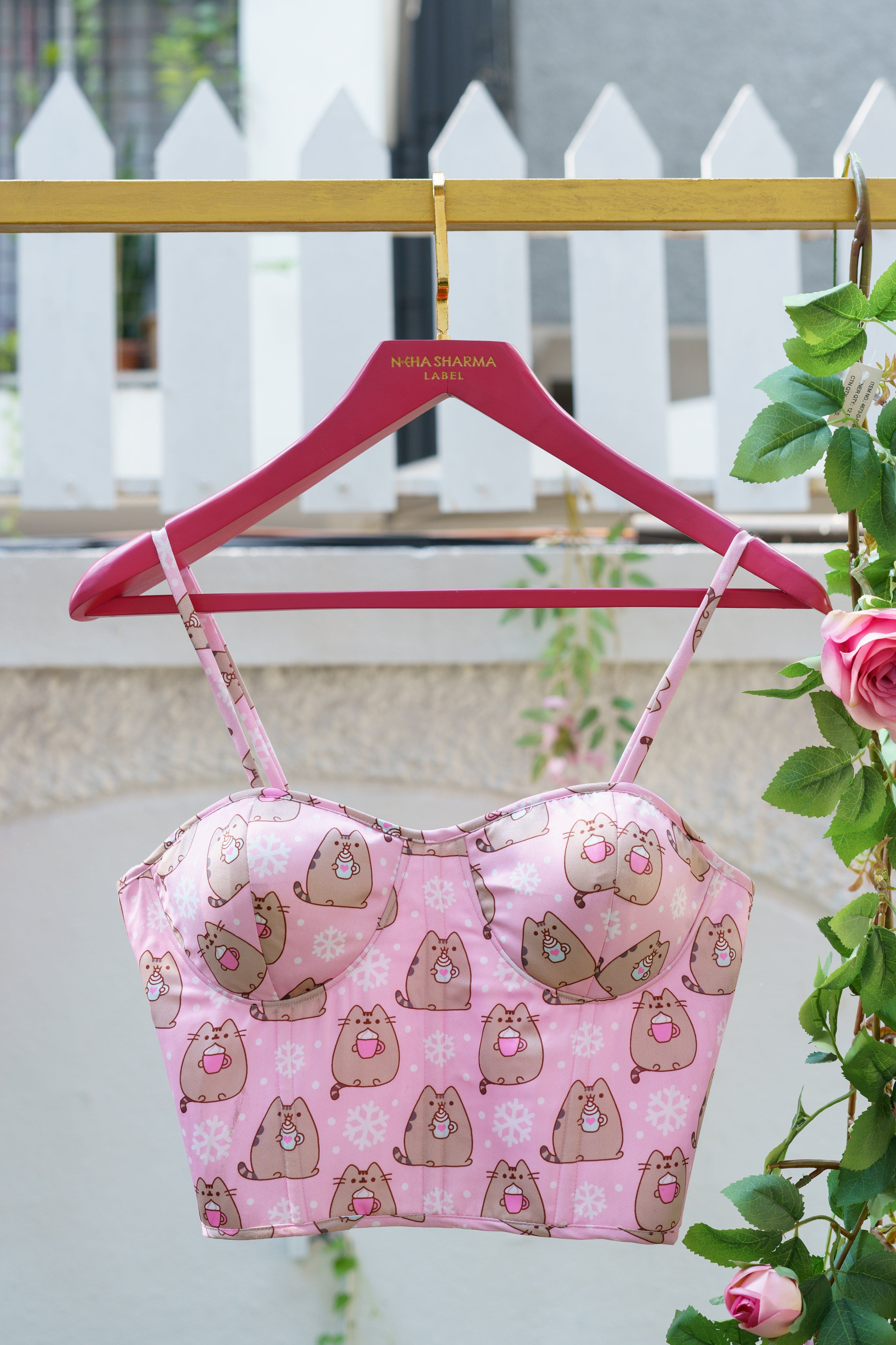 Rosewood Charm Corset Blouse