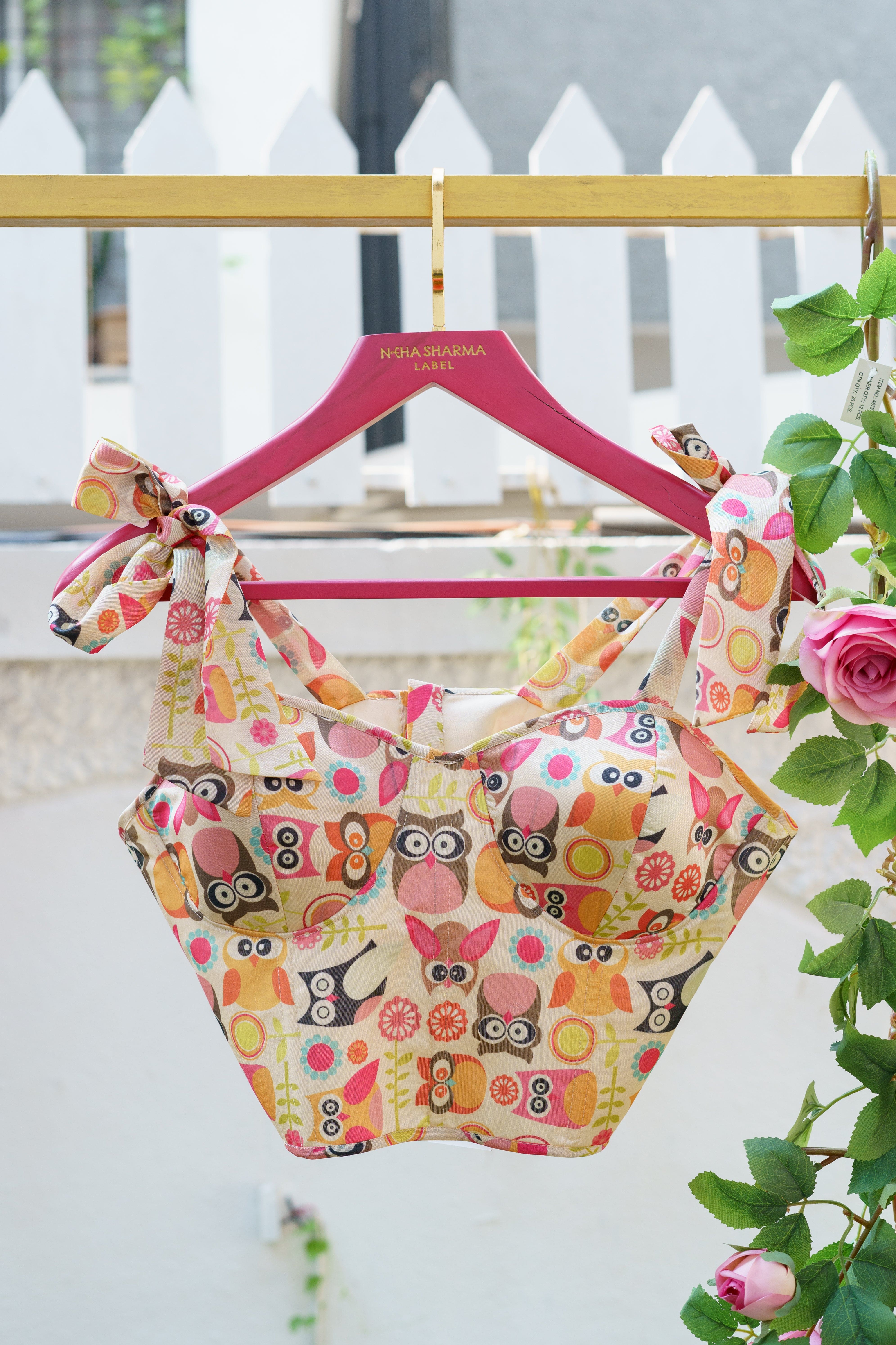 Owl's Enchantment Off-White Blouse