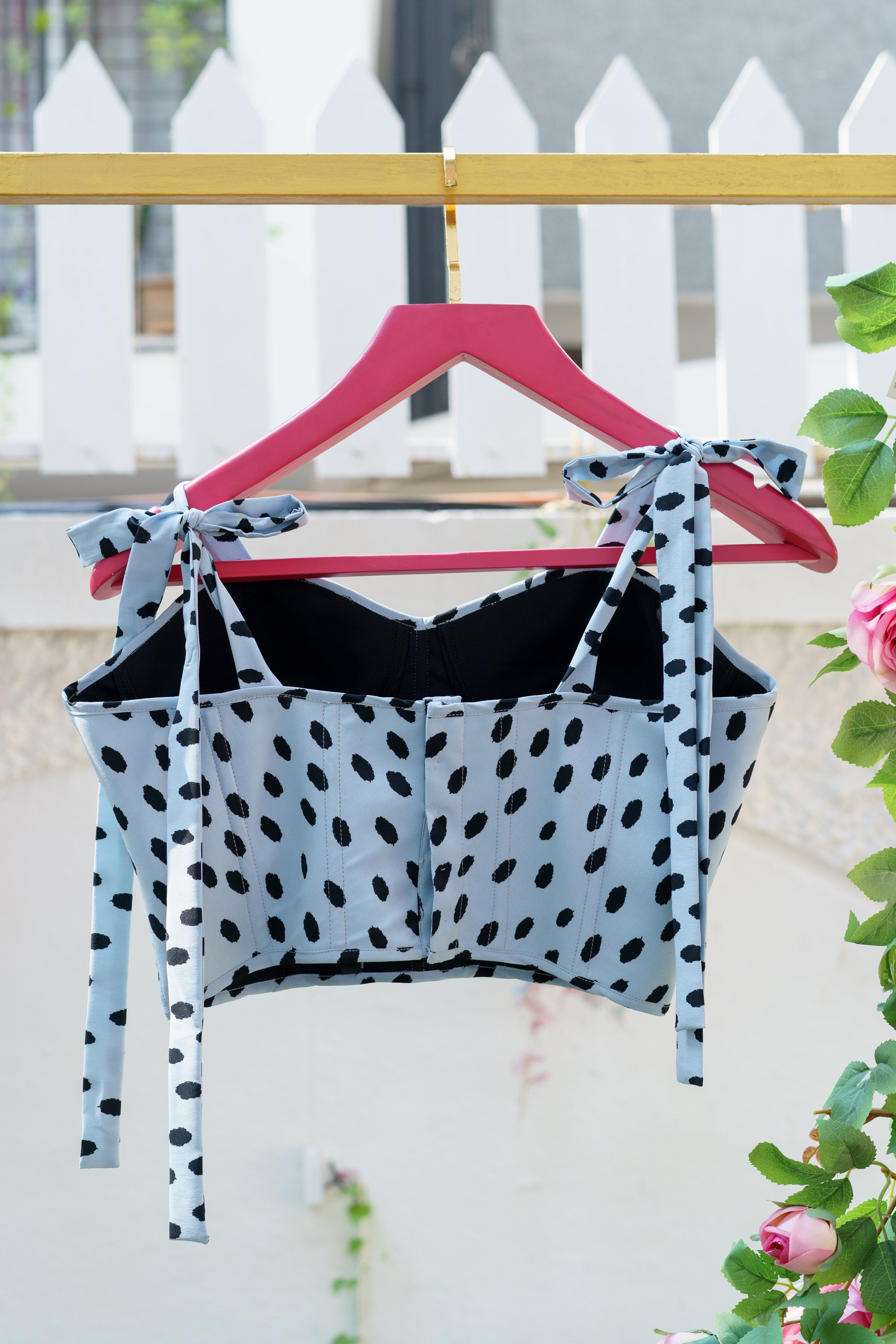 Polka Dot Perfection Sky Blue Blouse