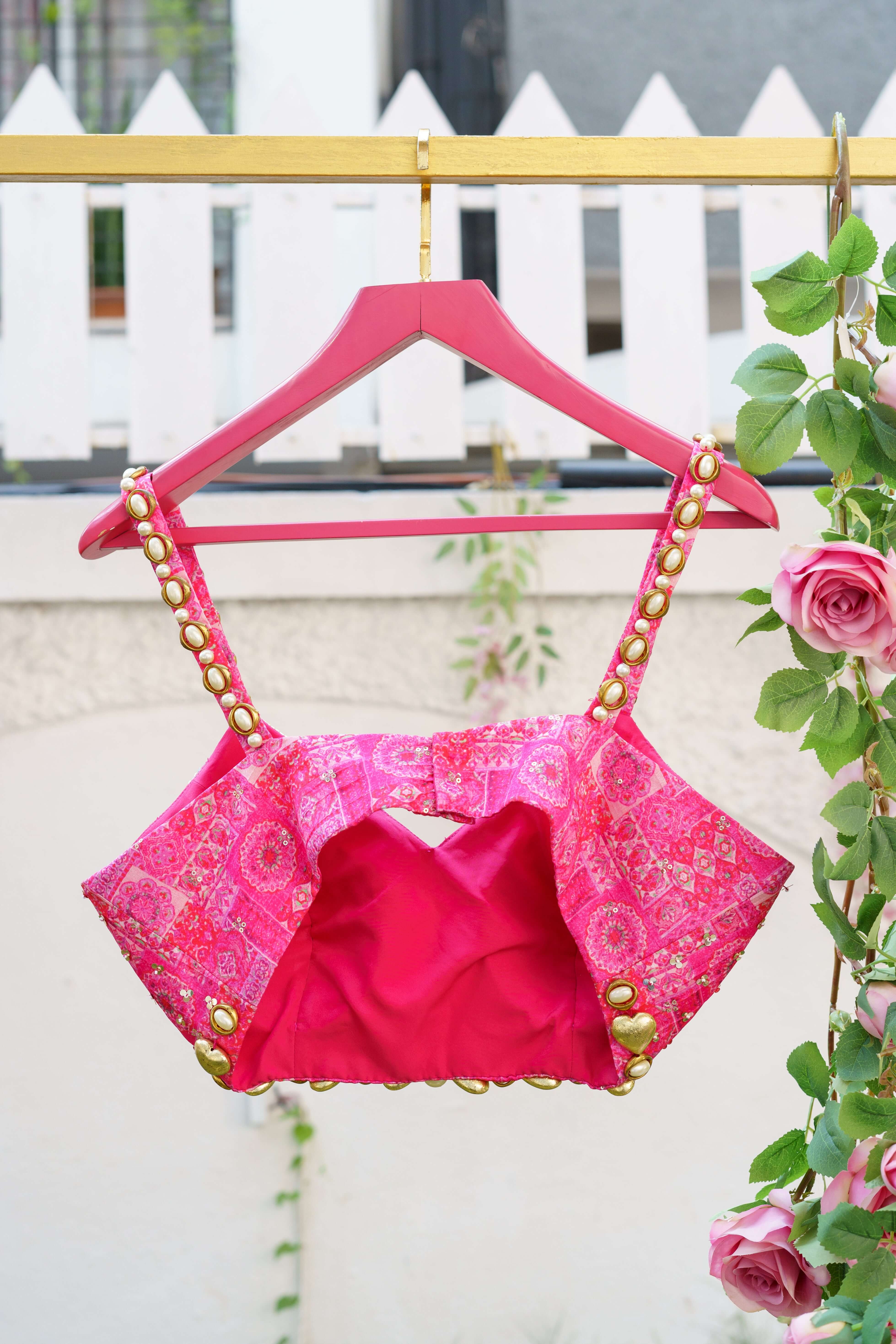 Opulent Pink Silk Blouse