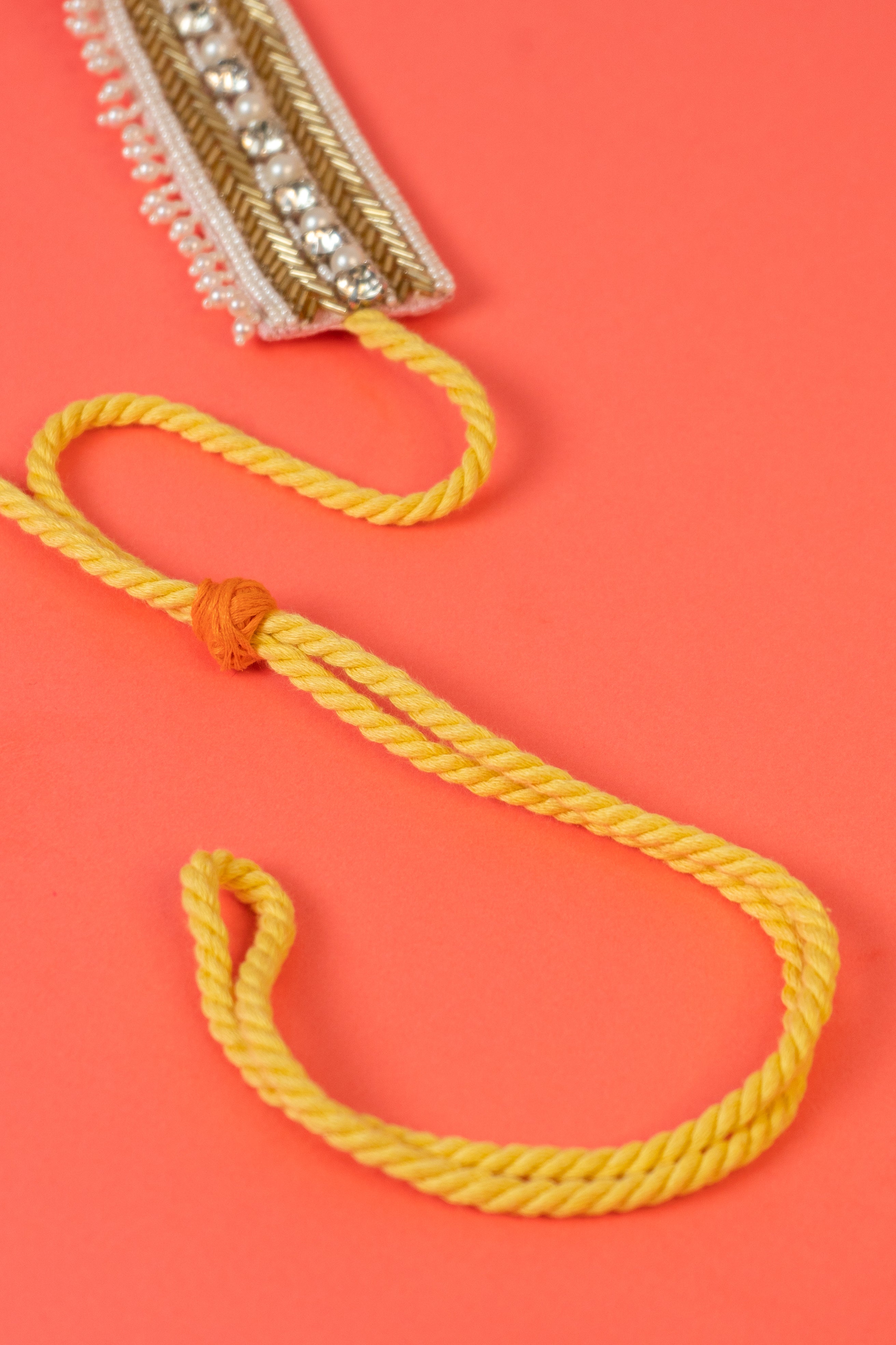 Golden & White Beads & Pearls Studded Contemporary Choker