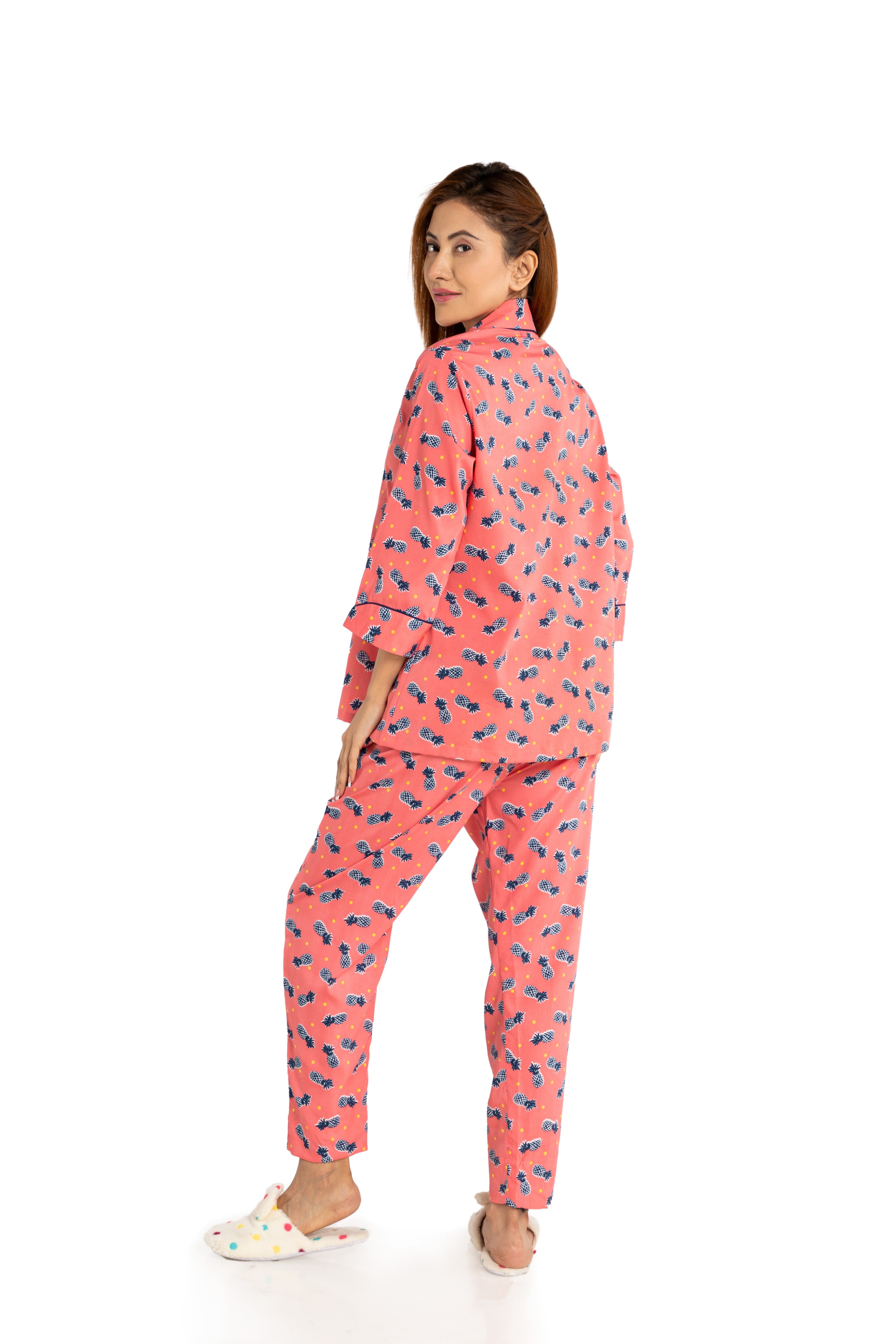 Cute Pineapple Print Nightwear Set
