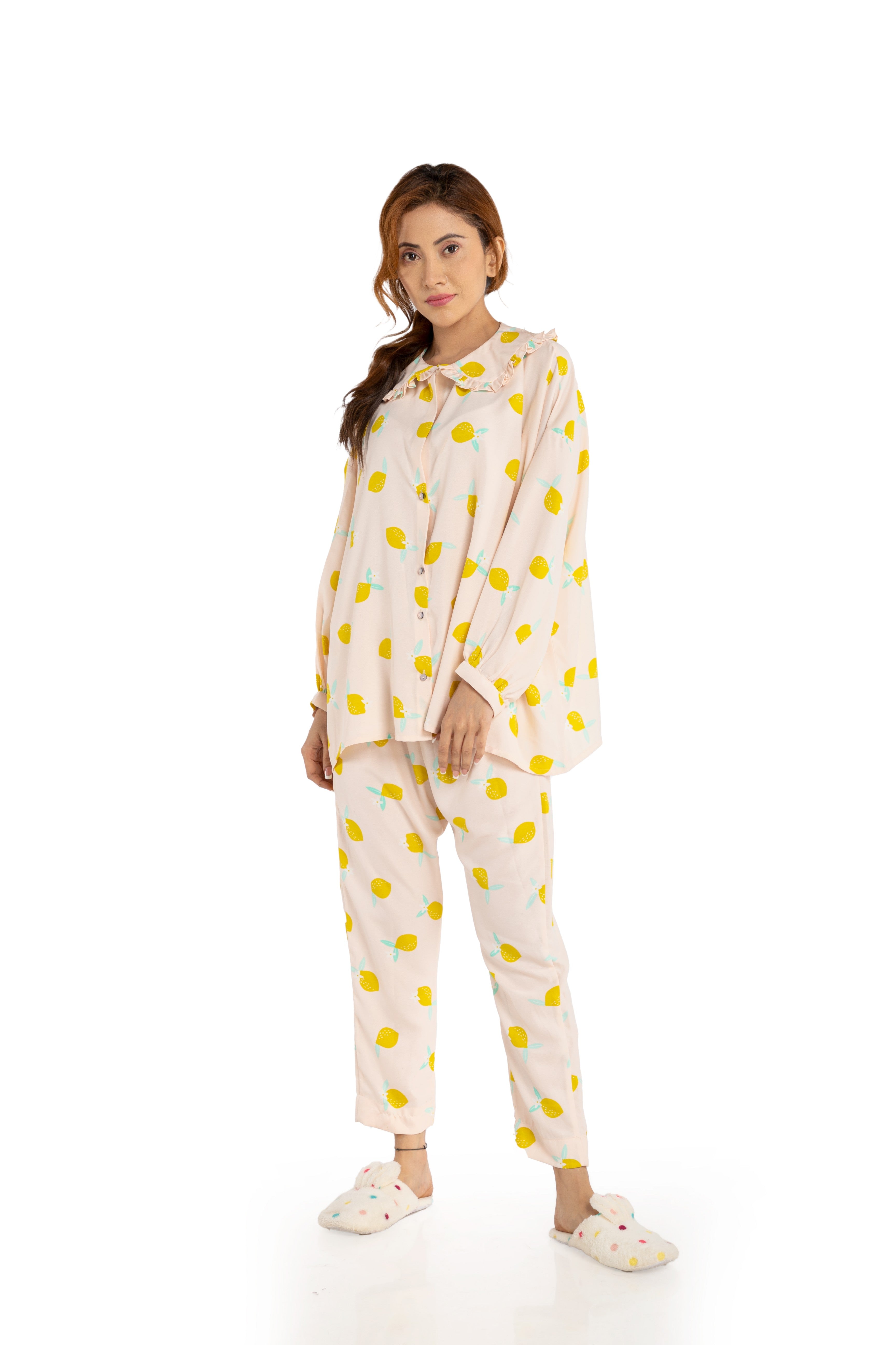 Lemon Print Nightwear Set