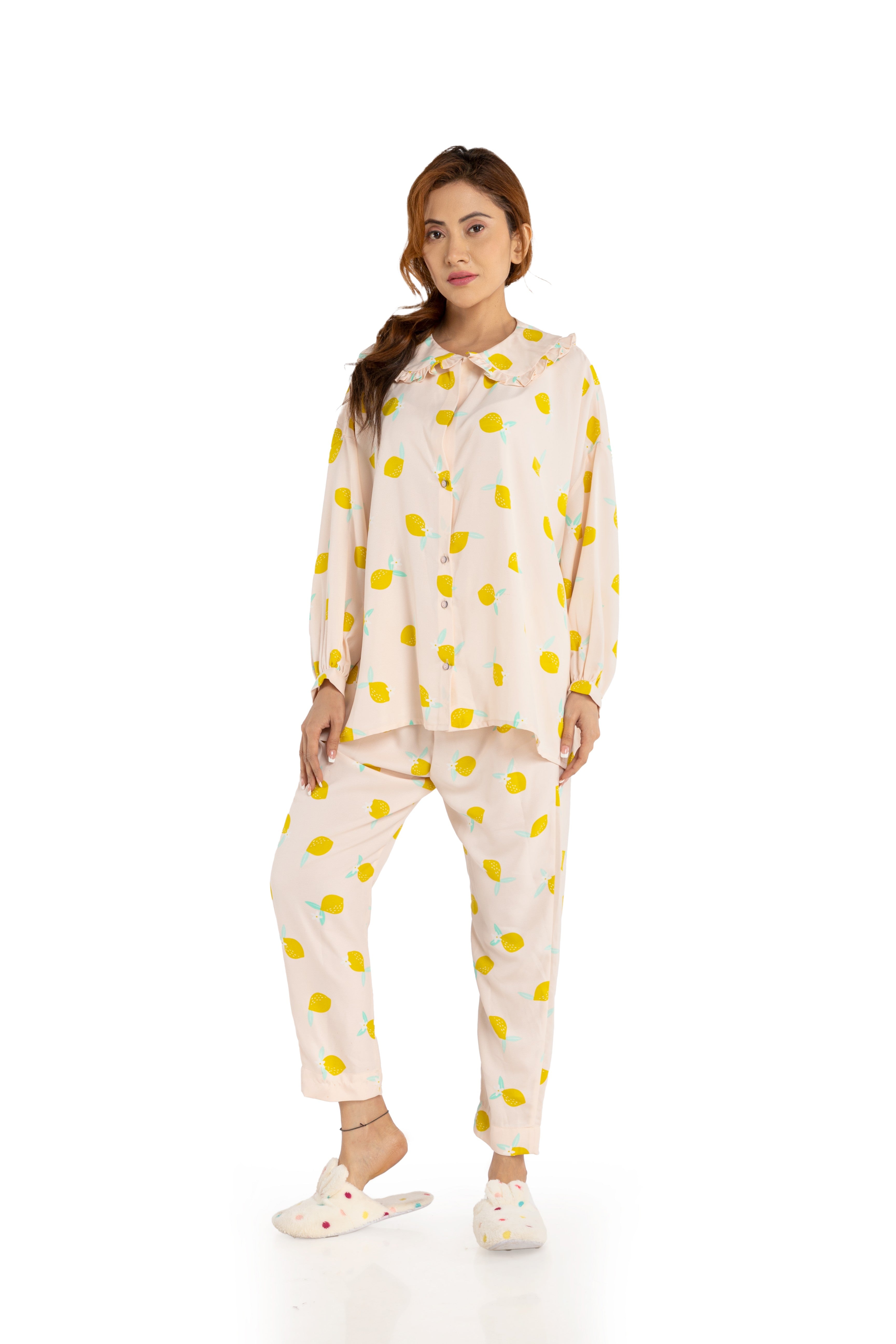 Lemon Print Nightwear Set