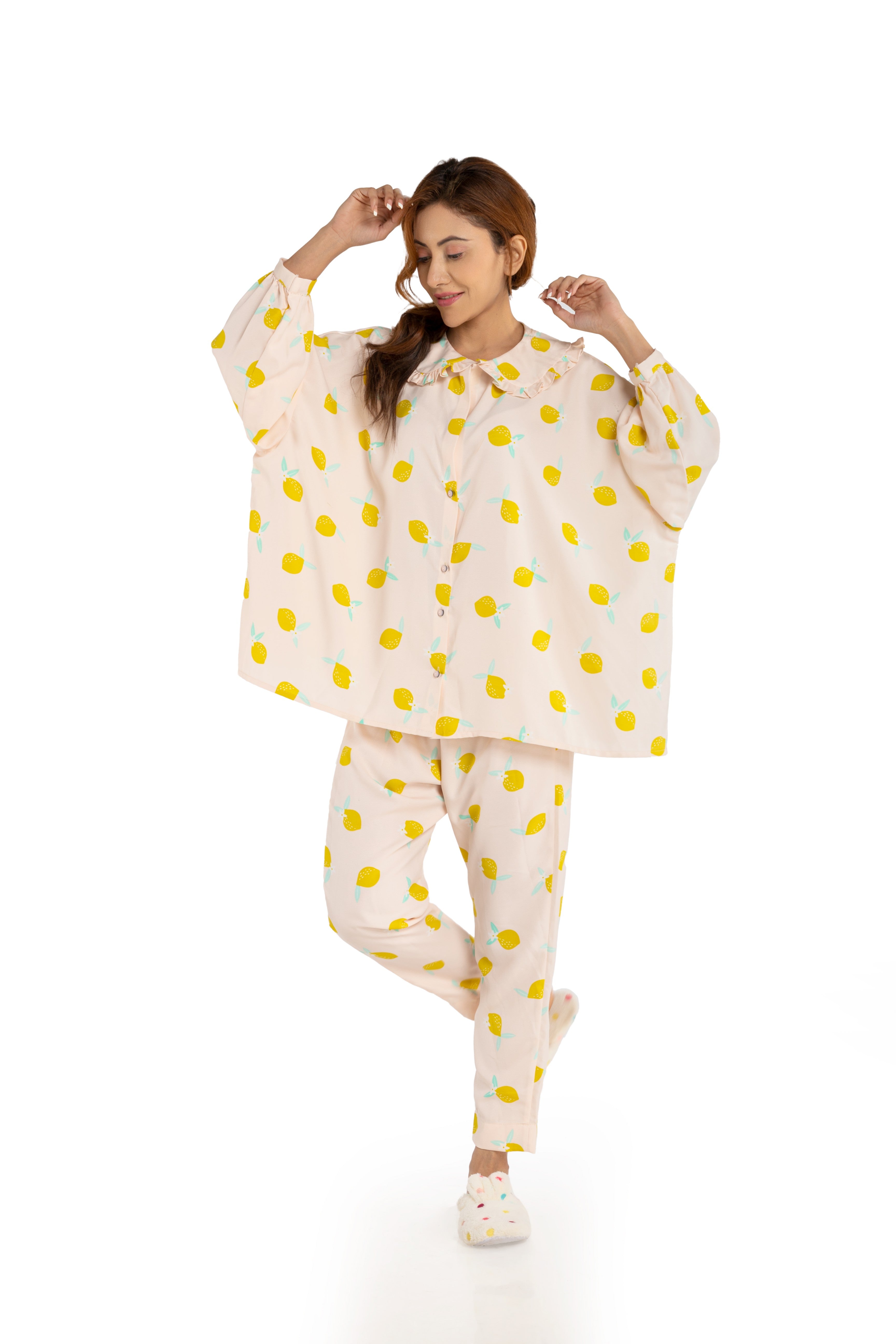 Lemon Print Nightwear Set