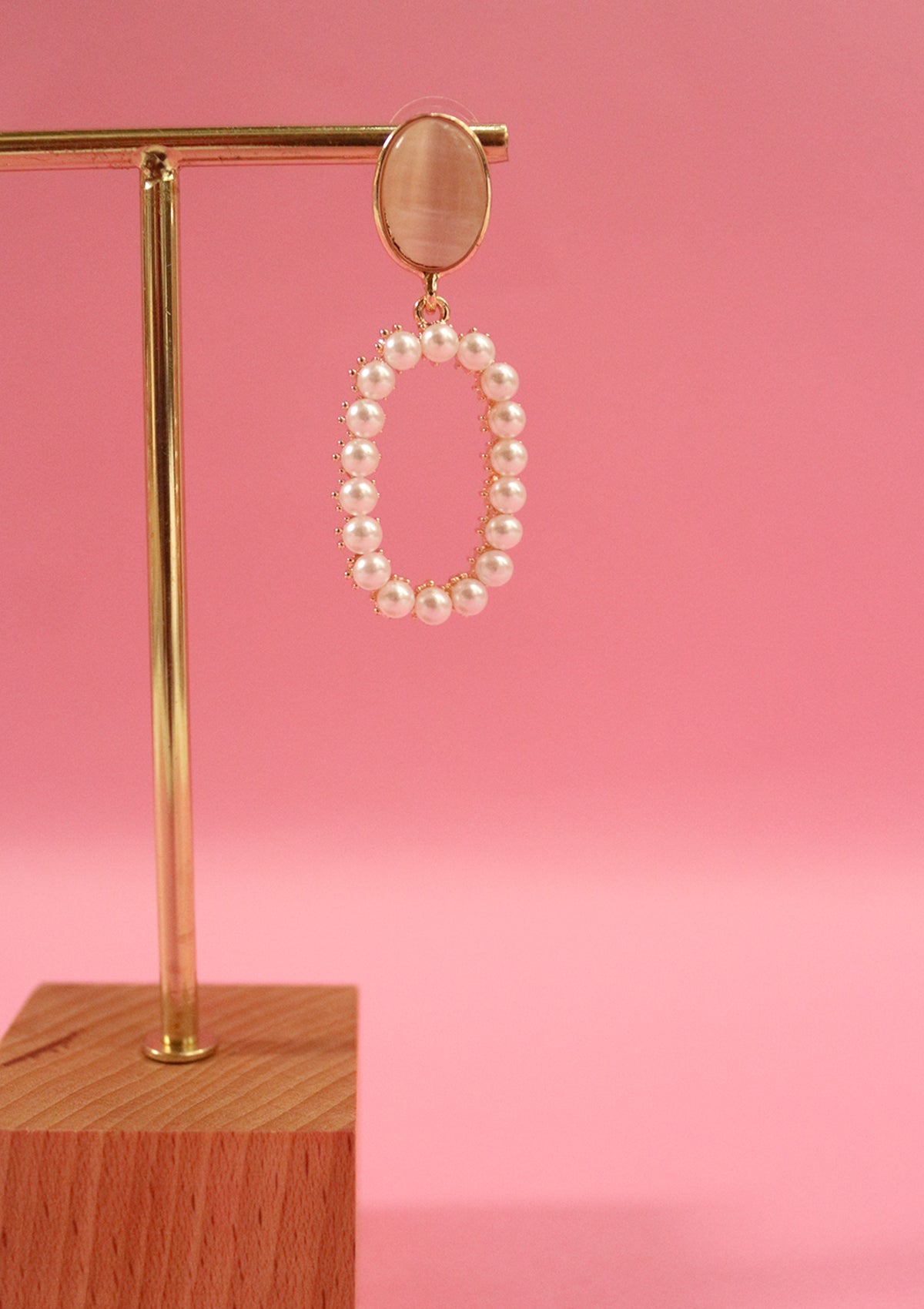 Pearl hoop earrings