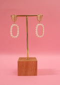 Pearl hoop earrings
