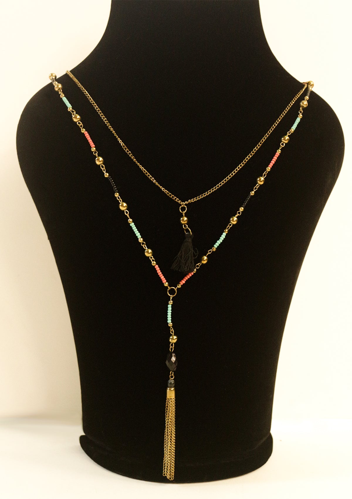 Double-layered boho necklace