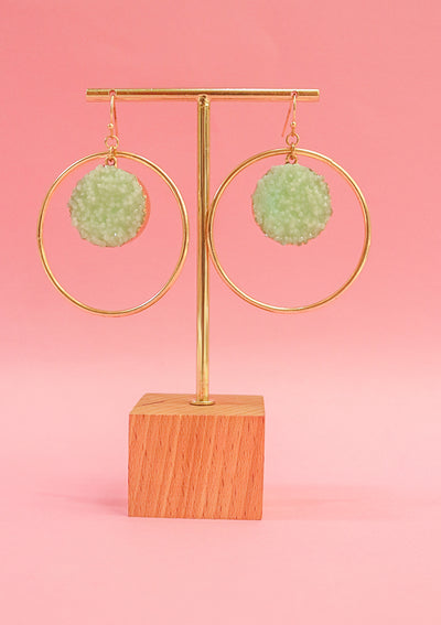 Round dangler earrings