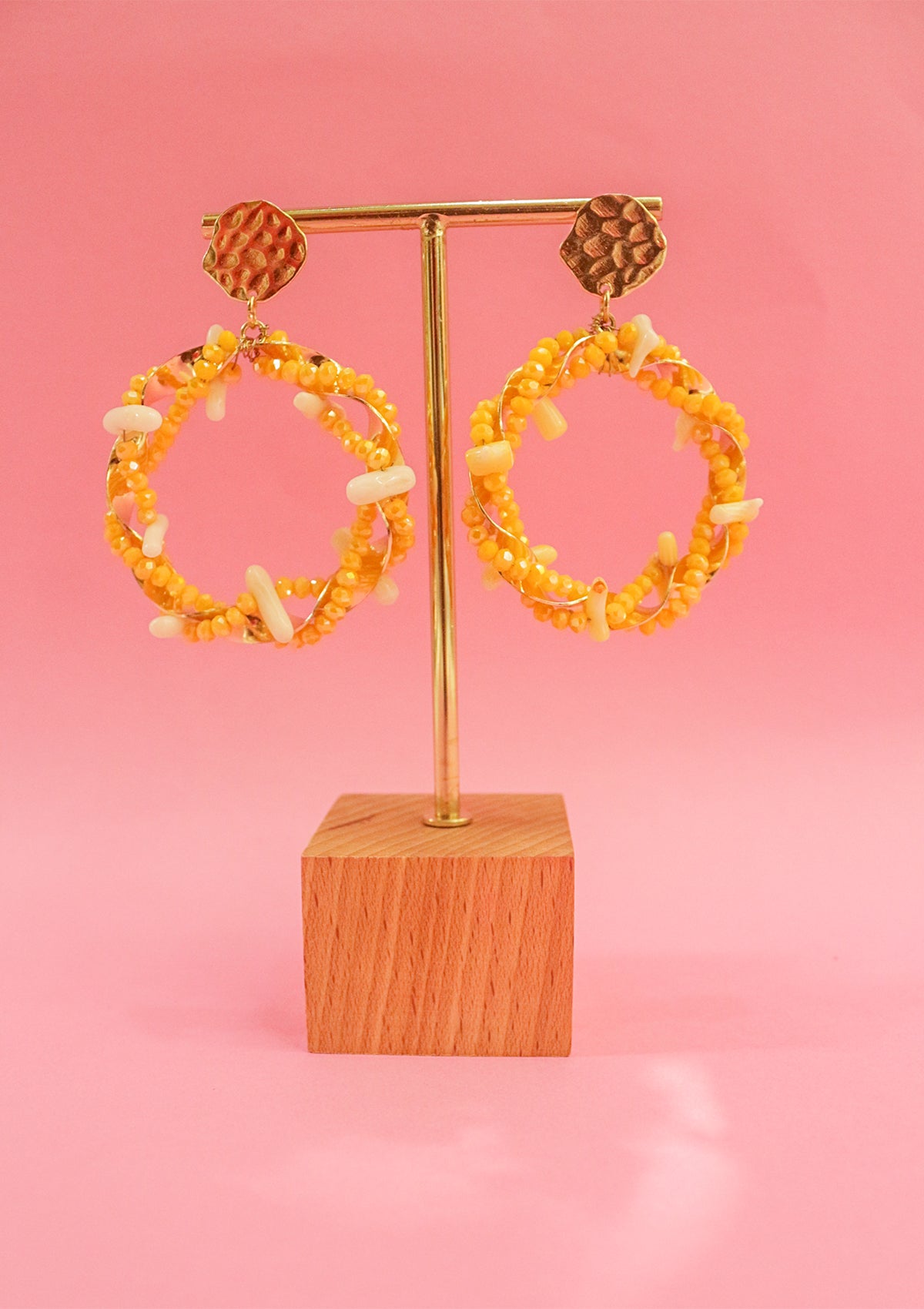 Sunshine hoop earrings