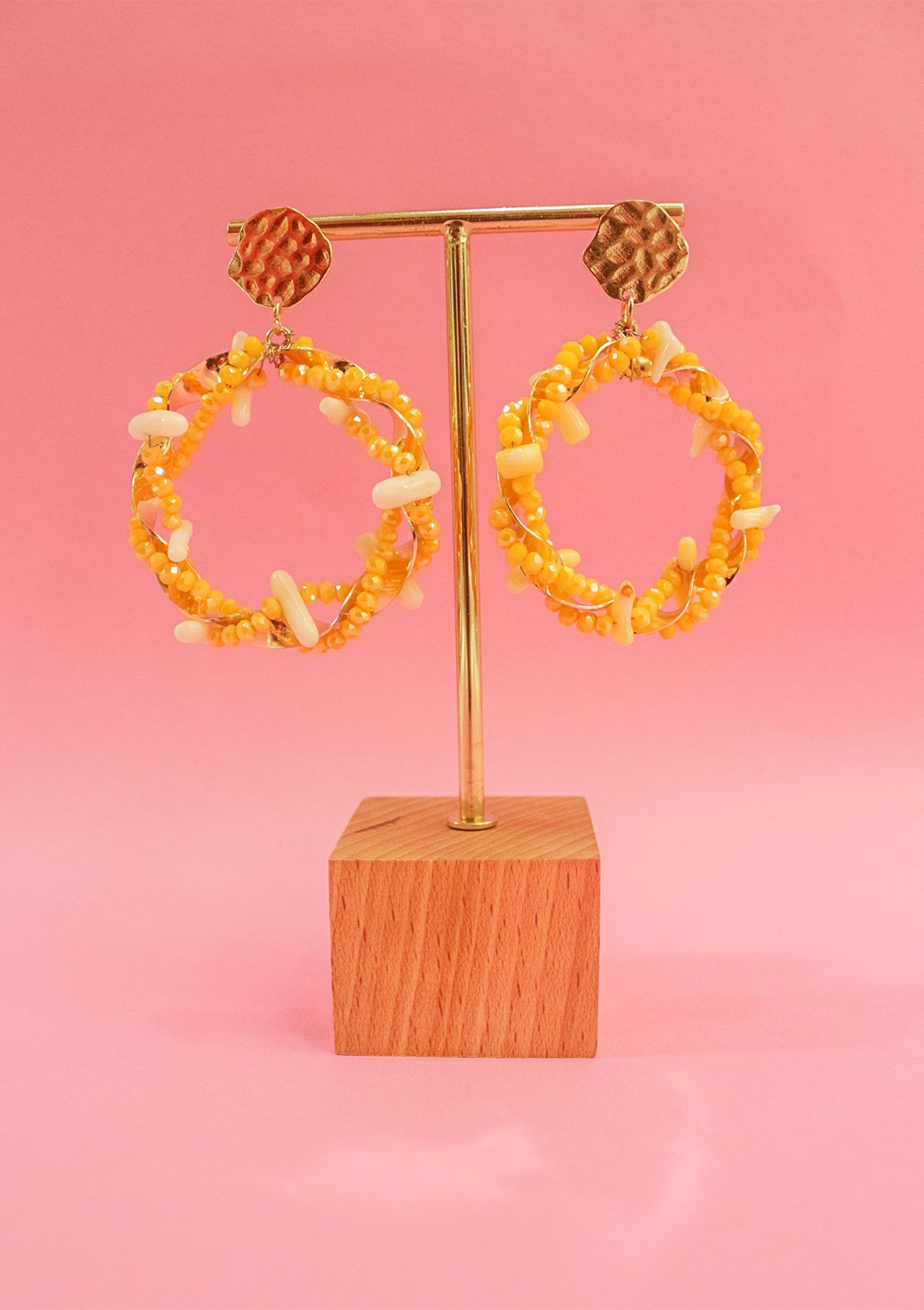 Sunshine hoop earrings