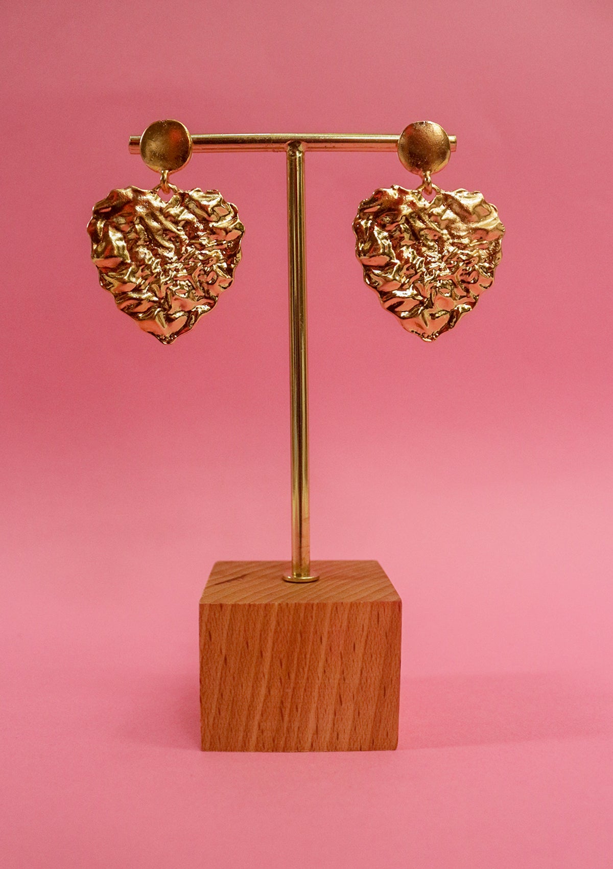 Heart dangle earrings