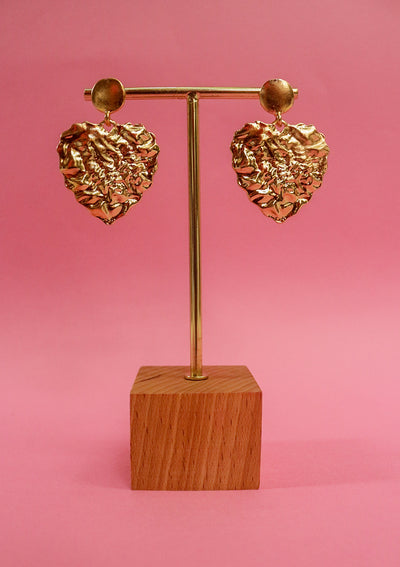 Heart dangle earrings