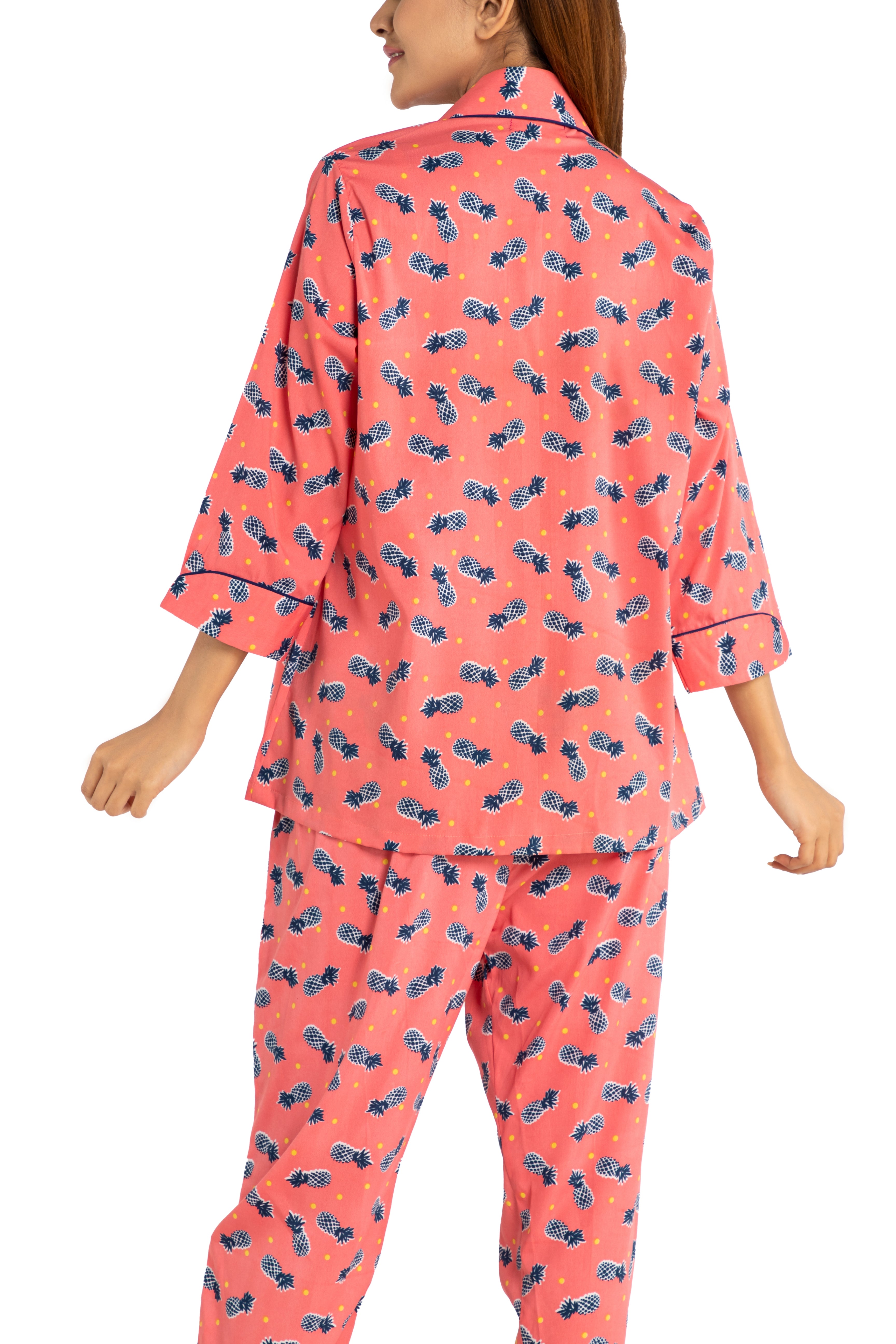 Cute Pineapple Print Nightwear Set