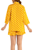 Yellow Polka Dot Short Nightwear Set