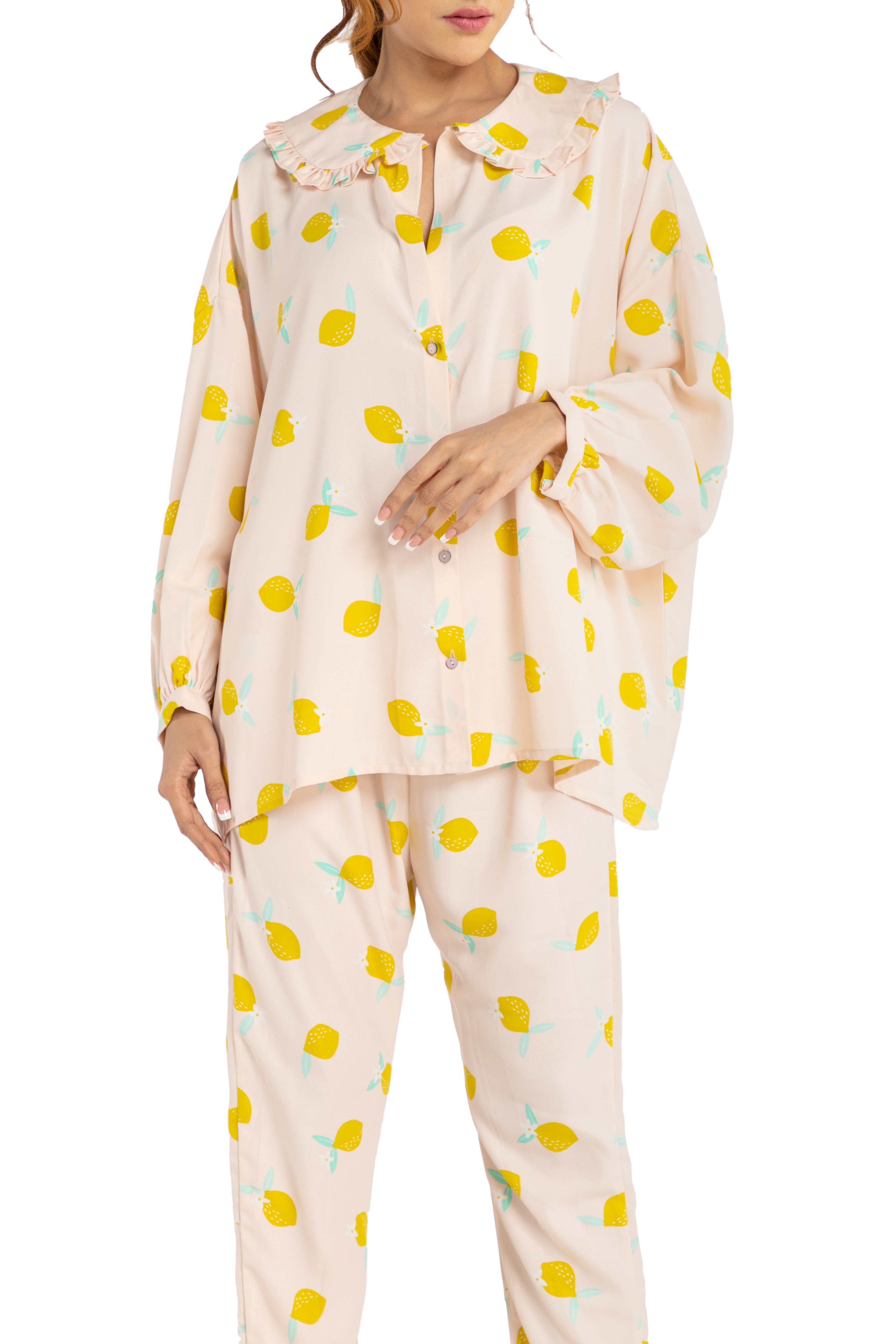 Lemon Print Nightwear Set