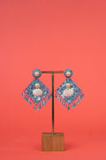Shell & pearl beaded handcrafted earrings