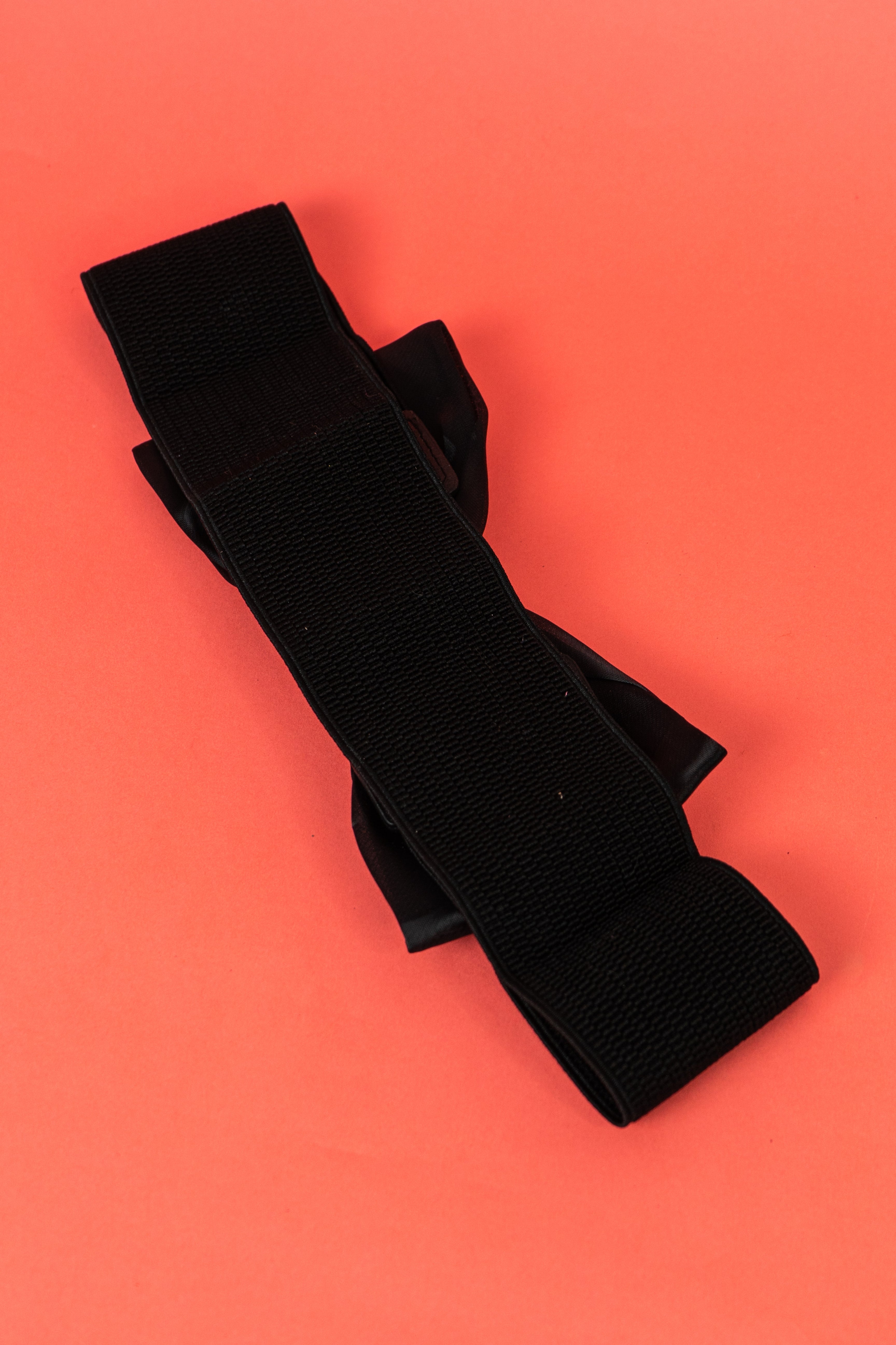 Black bow western waist belt