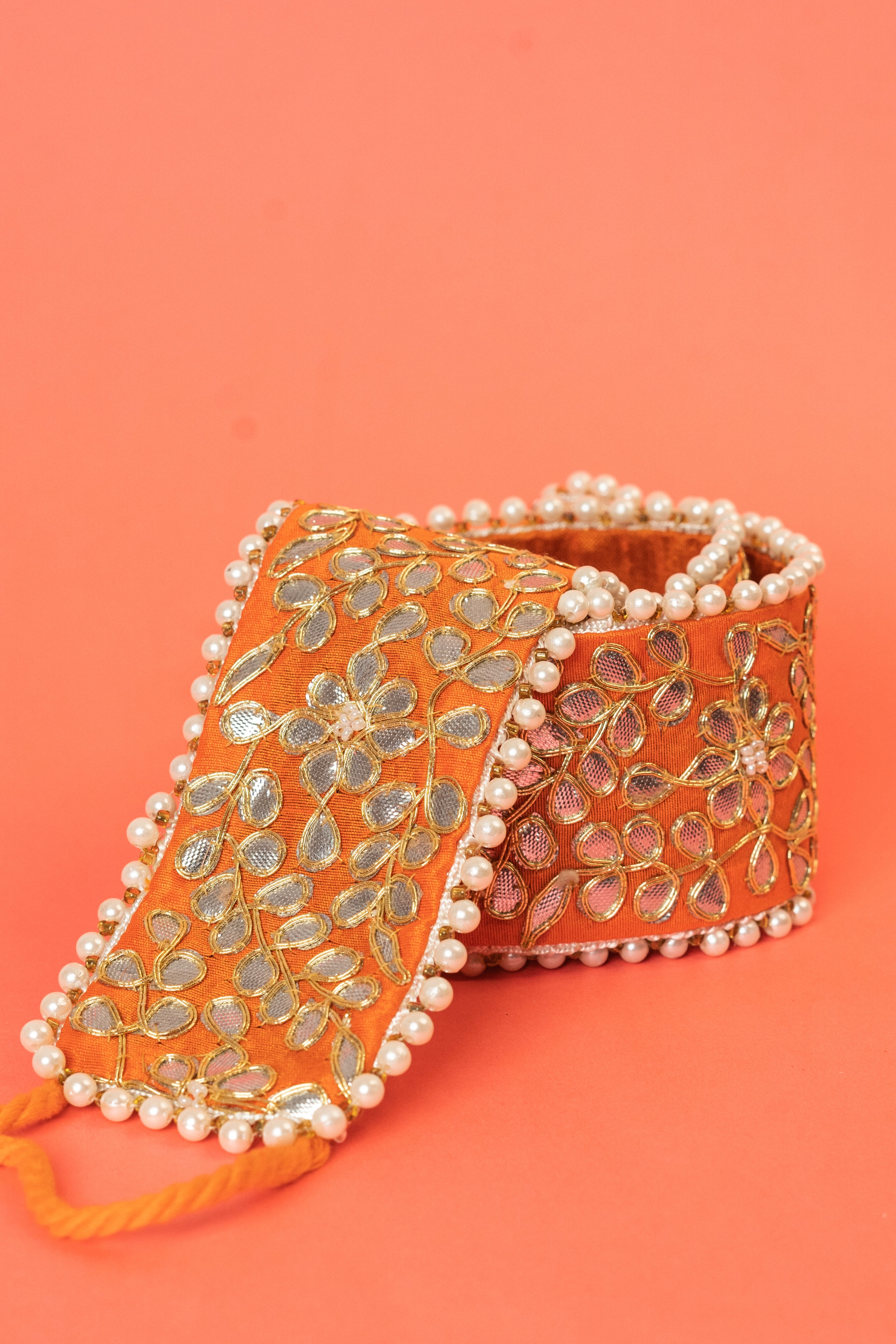 Orange Gotta Patti Traditional Belt