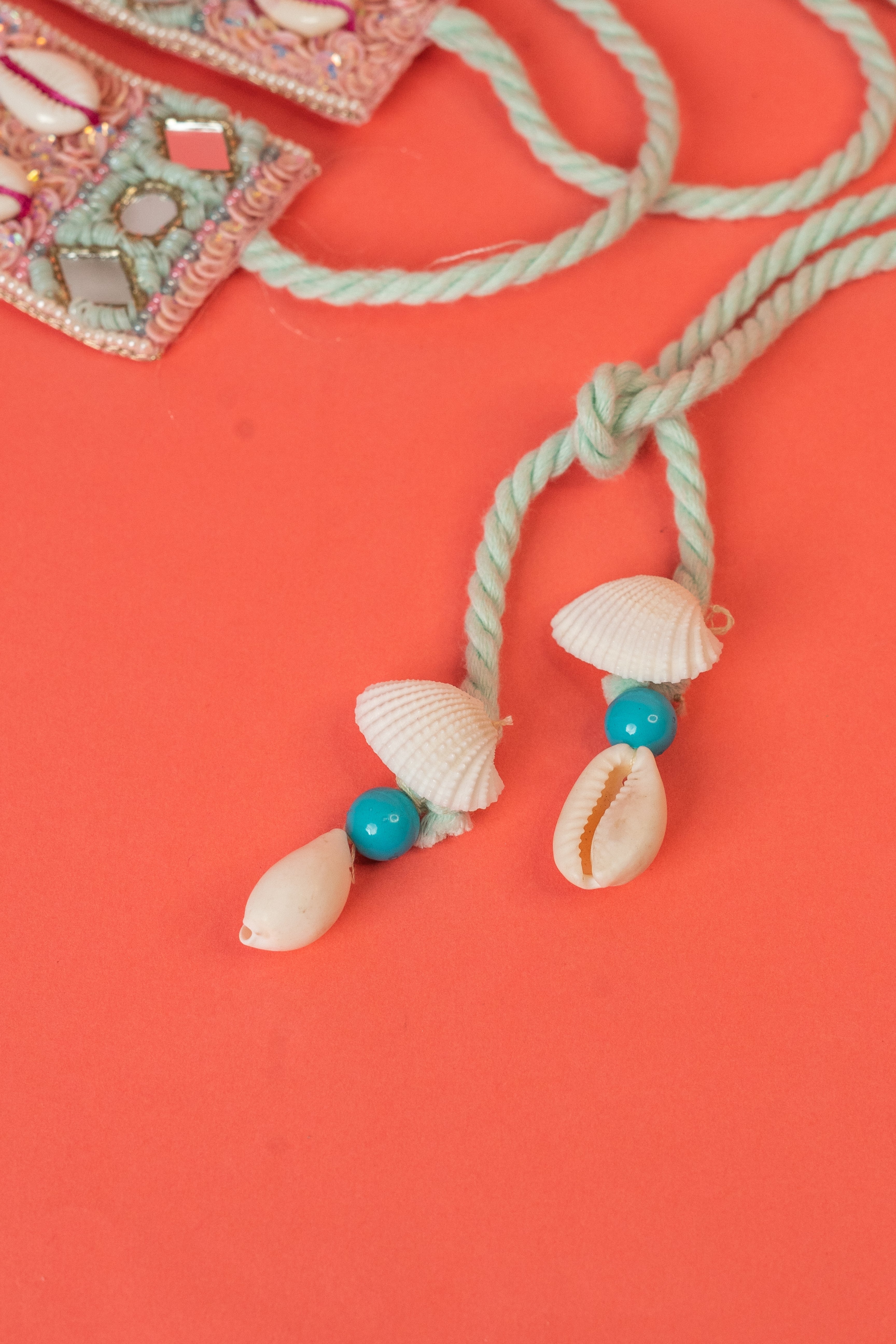 Mirror & Shells hand embroidered waist belt