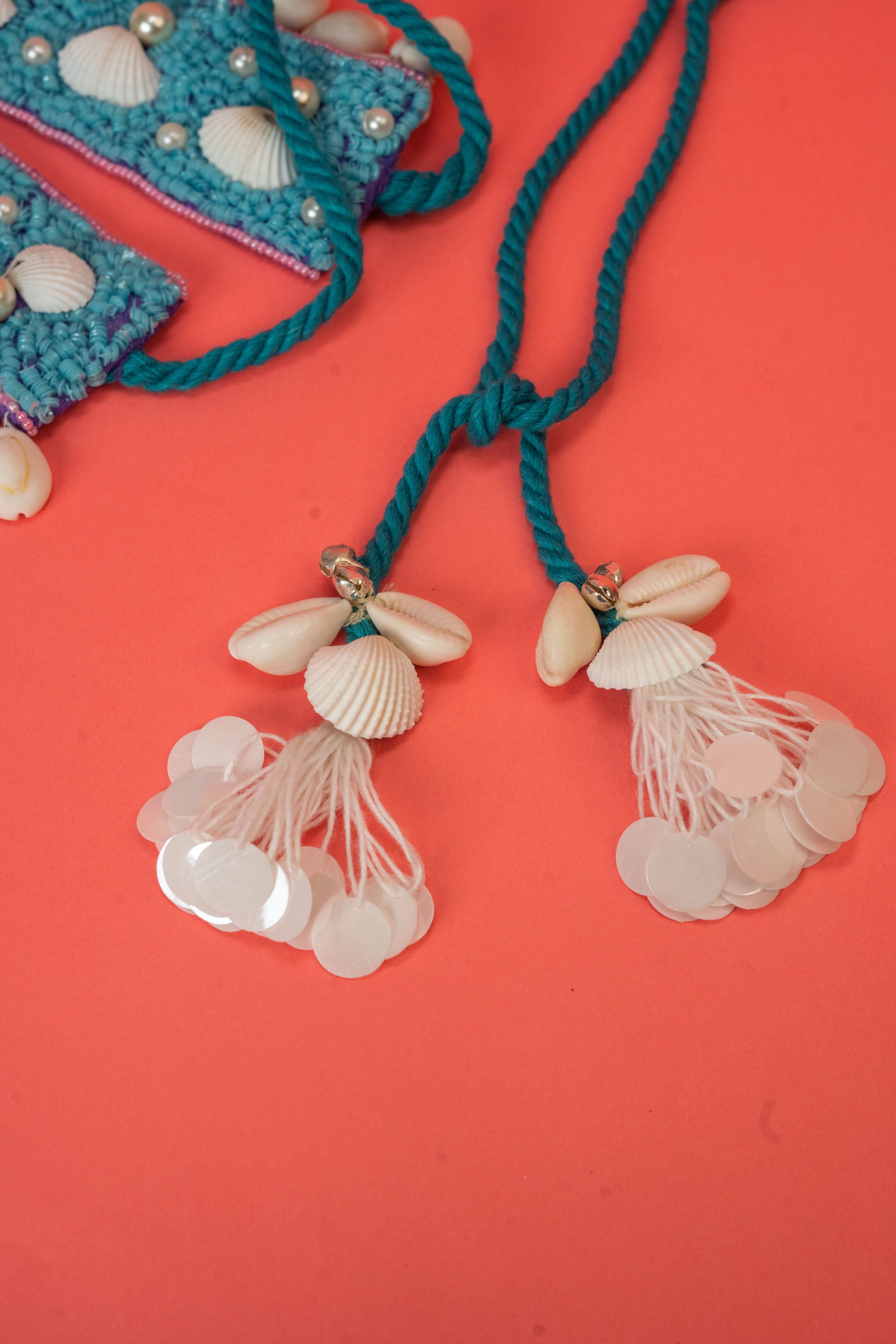 Shells & Pearl beaded handcrafted waist belt