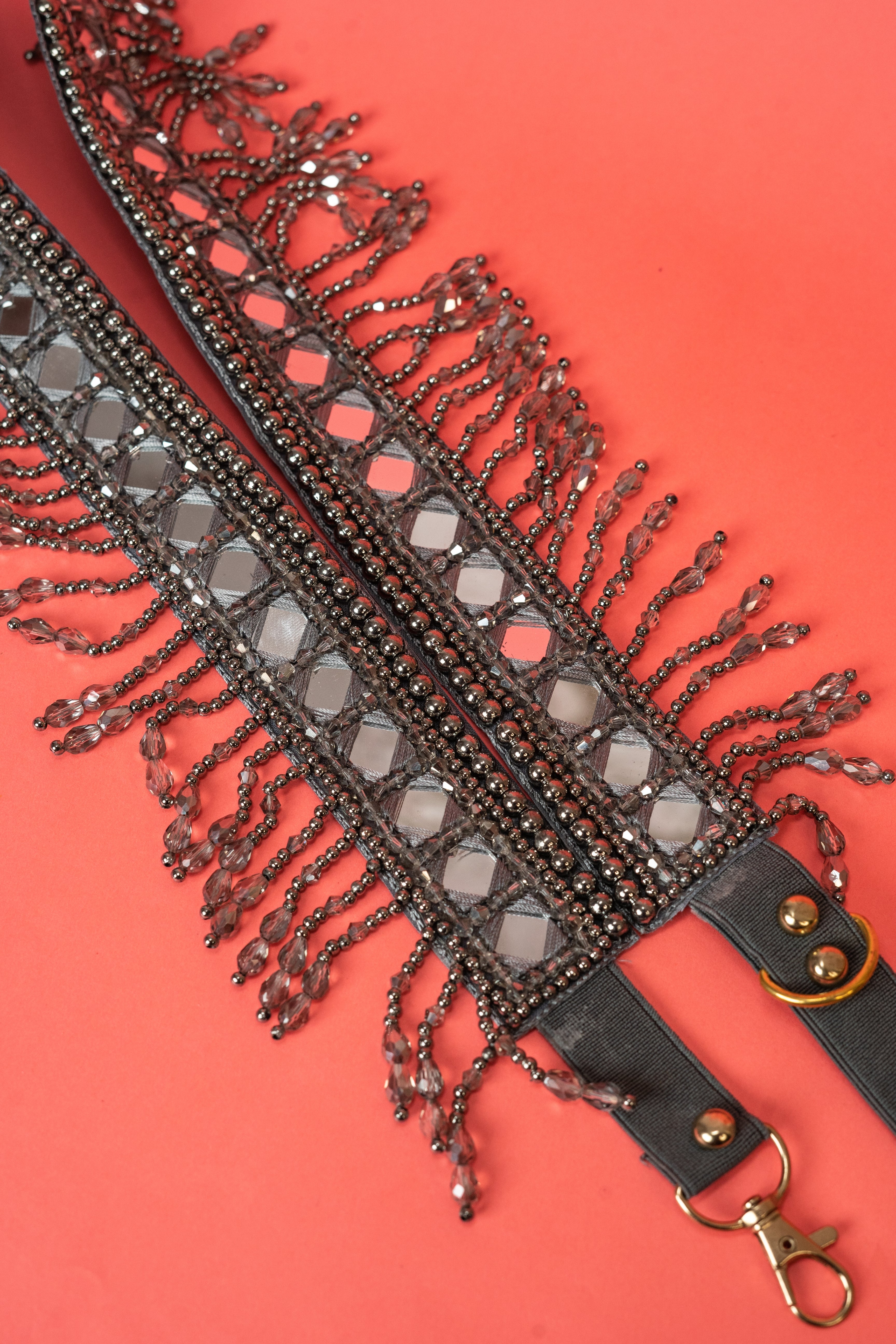 Mirror beaded handcrafted waist belt