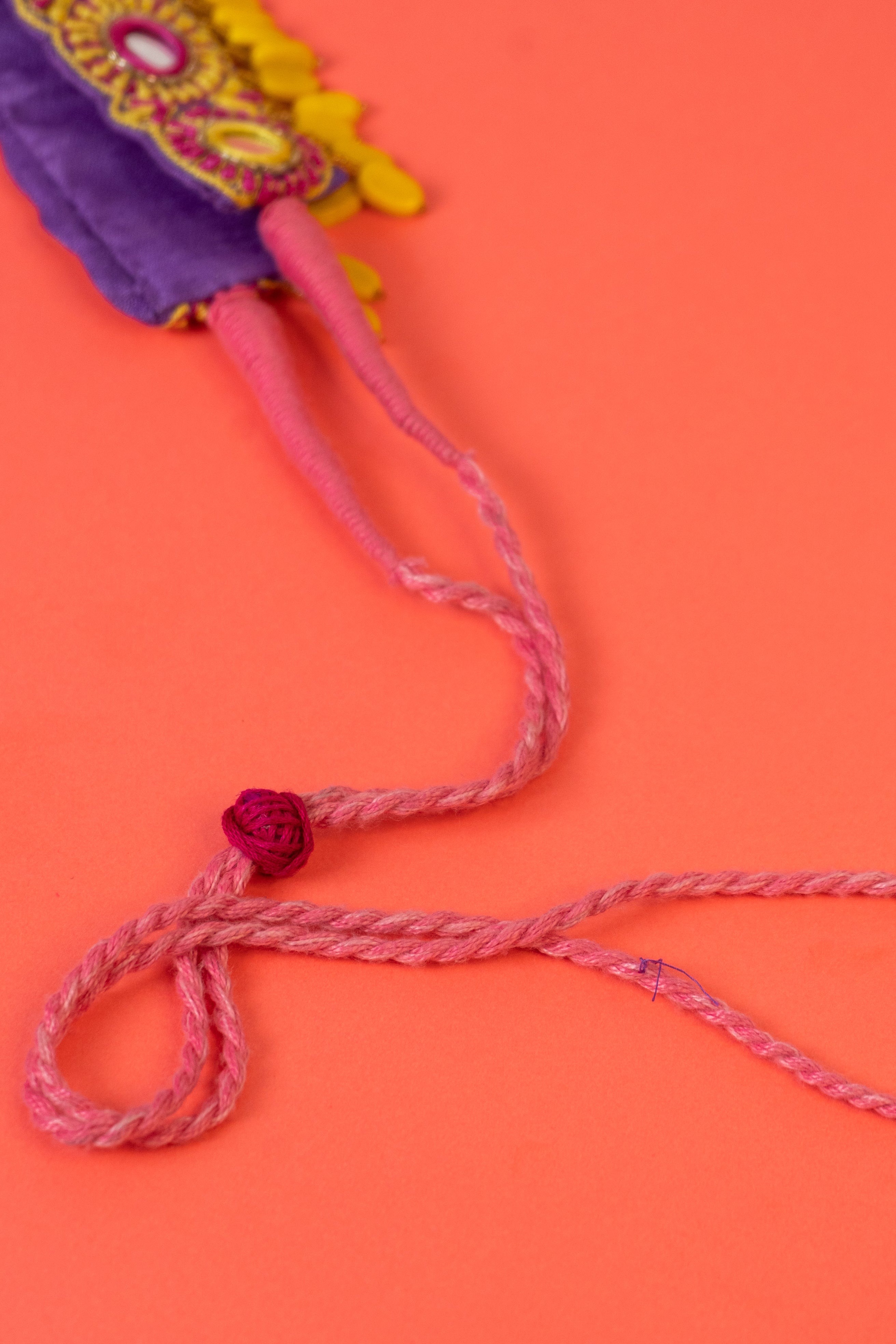 Mirror & thread beaded handembroidered choker.