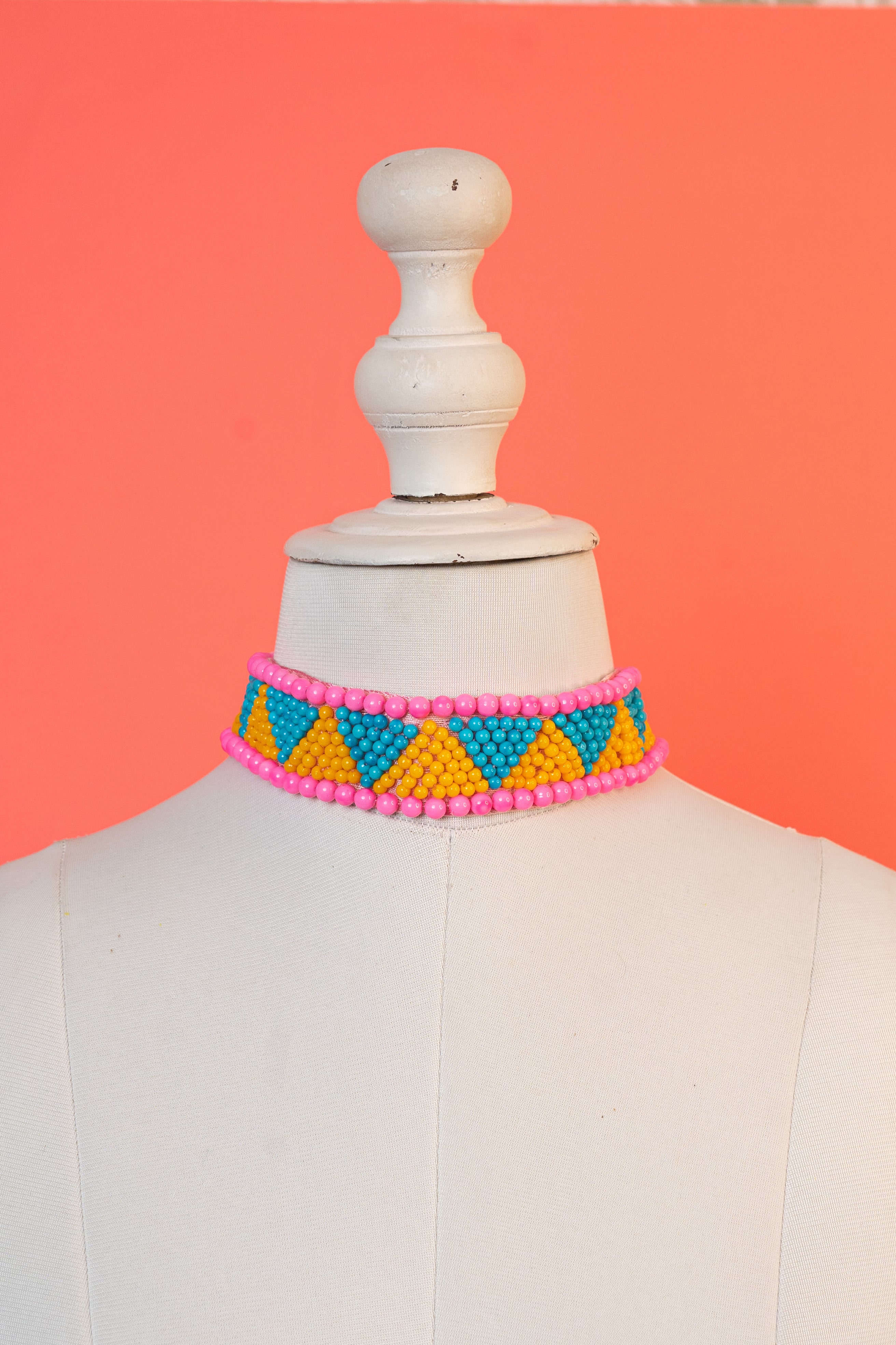 Colourful Pearl Beaded Choker