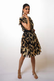 Cheetah print mini dress