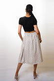 White & black polka dot skirt