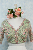 Green Sequins blouse