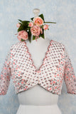 White and pink Sequins blouse