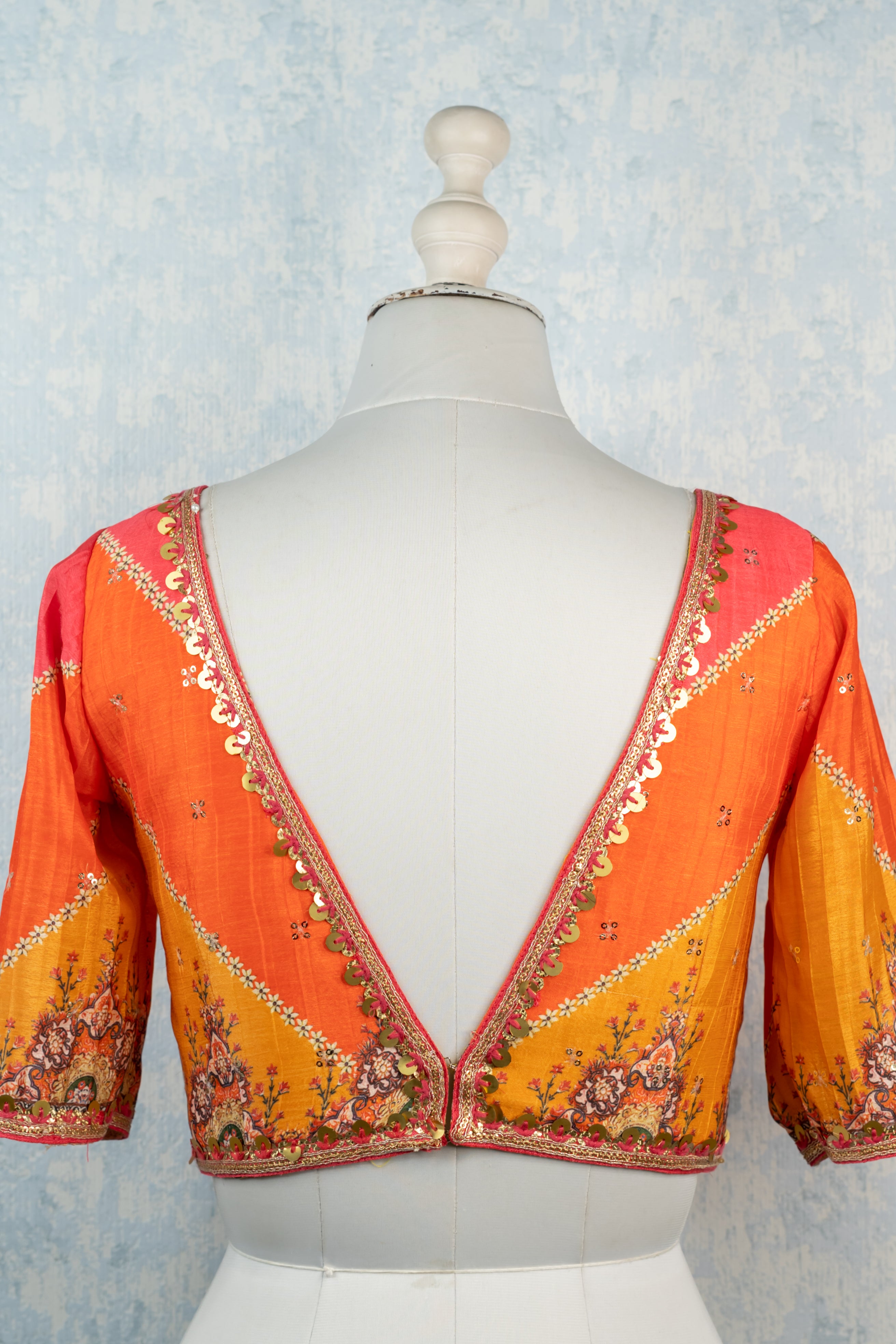 Multicoloured leheriya blouse