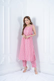 pink geometric printed kurta set