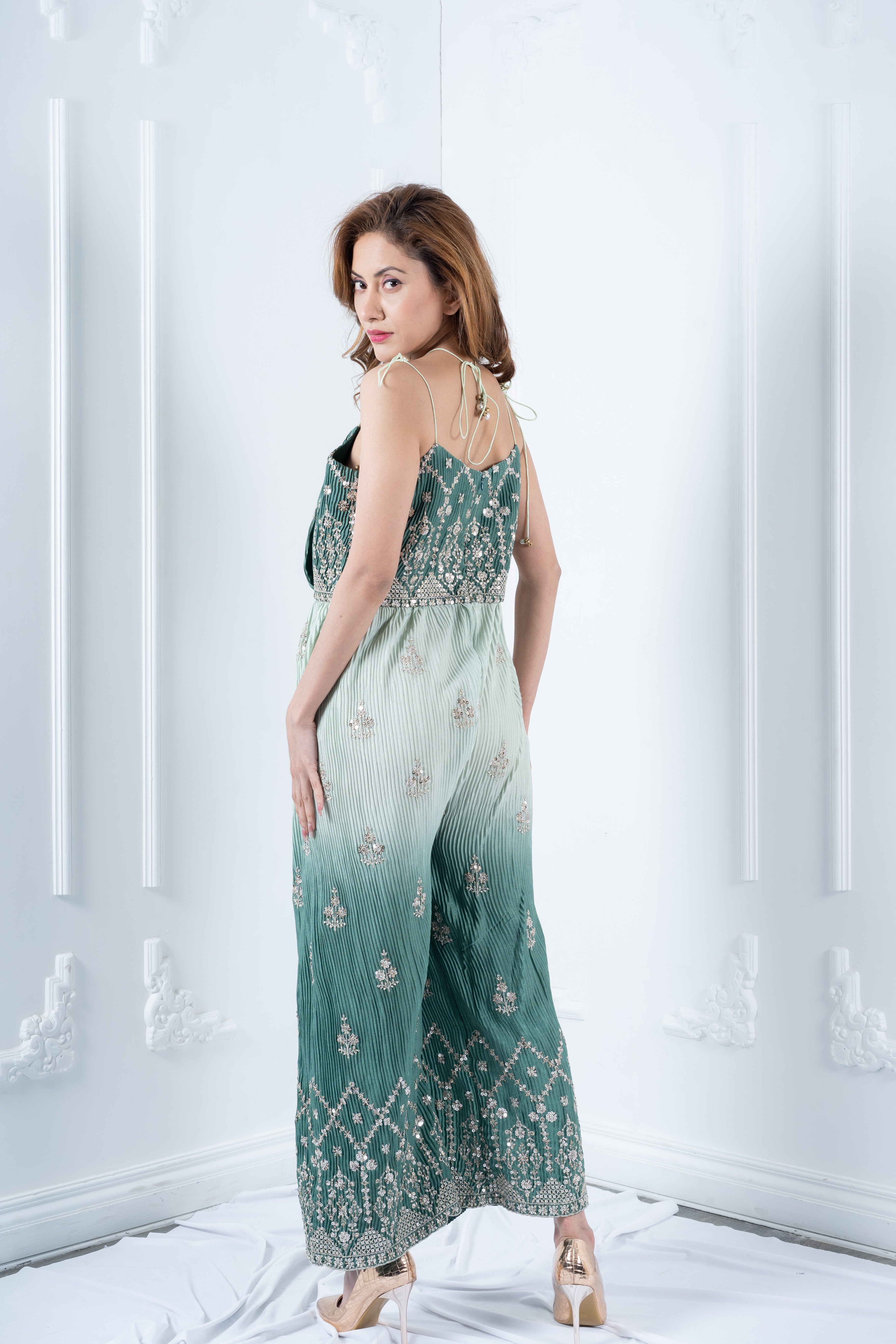 Green gradient jumpsuit