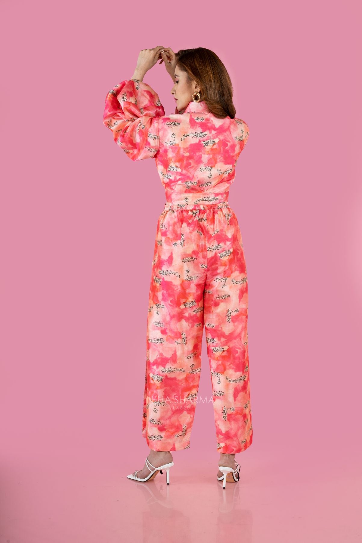 Pink Shaded Print Co-Ord Set