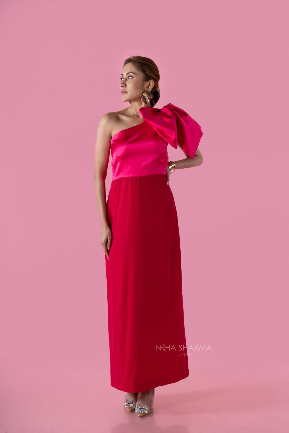 Pink Georgette Designer Western Dress | YOYO Fashion
