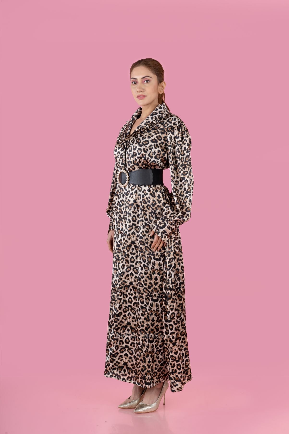 Cheetah Print Western Dress